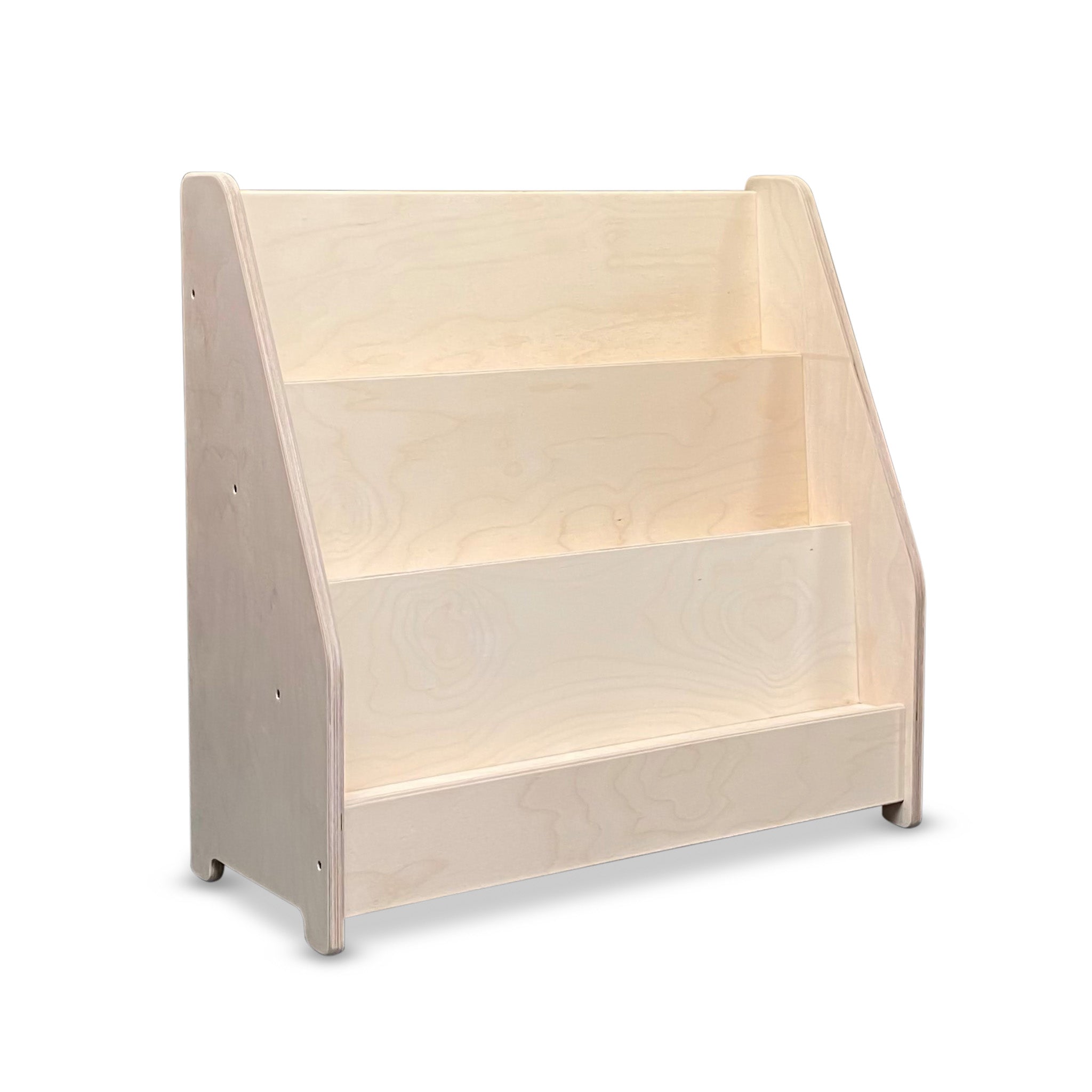 Montessori boekenkast kinderkamer | 3 tredes - blank - toddie.nl