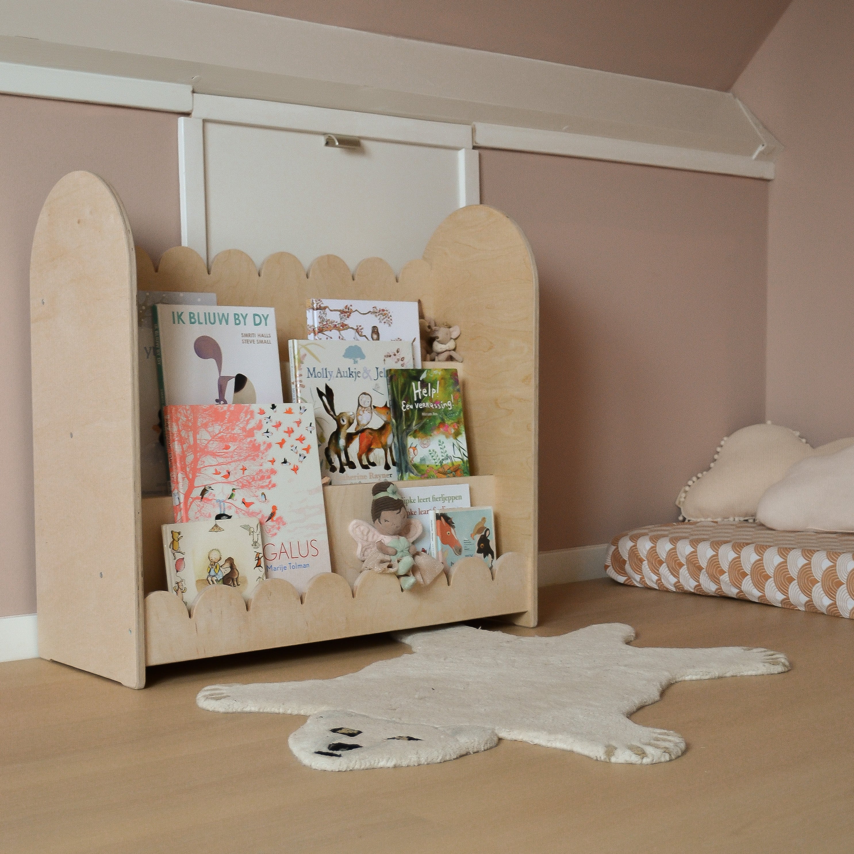 Bubble Montessori étagère à livres chambre d'enfant | 3 marches - naturel