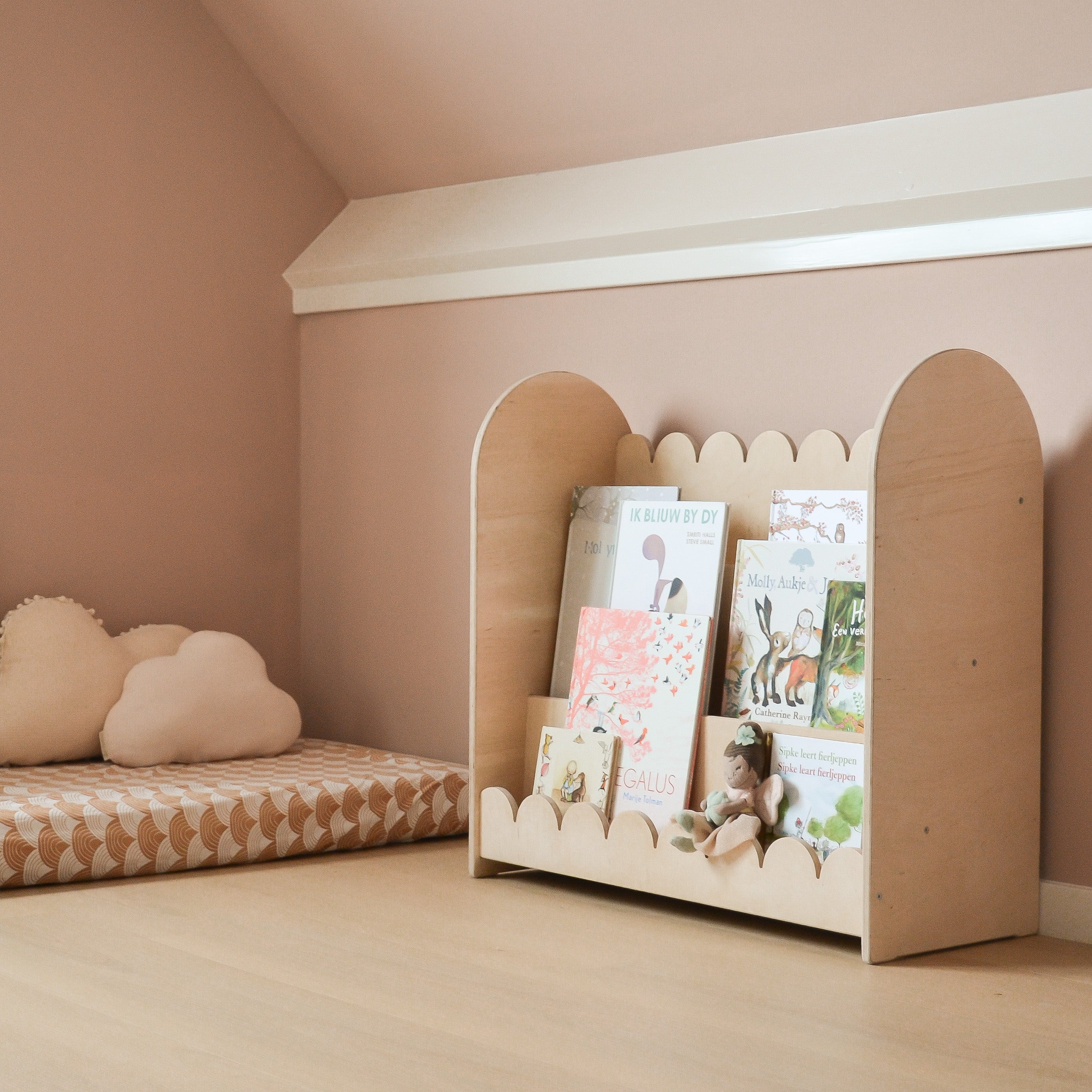 Bubble Montessori étagère à livres chambre d'enfant | 3 marches - naturel