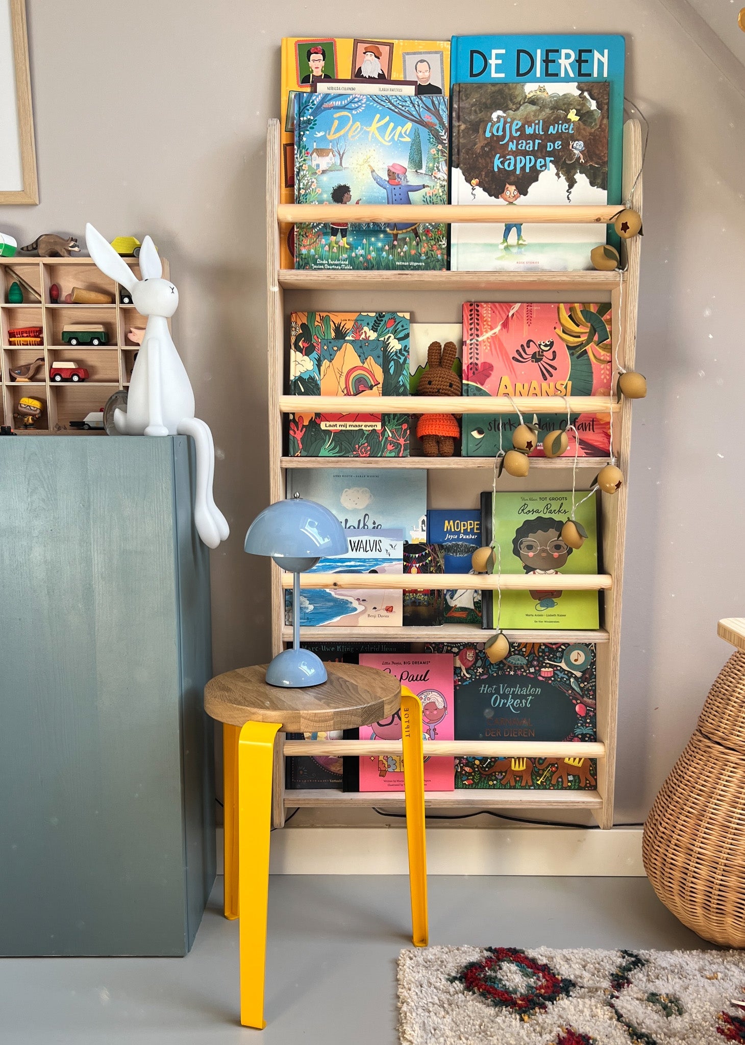 Shelfie montessori boekenrek kinderkamer | 4 planken - blank - toddie.nl ®