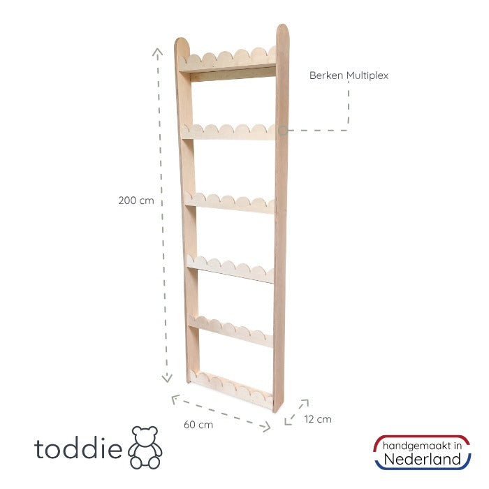 Bubble Montessori étagère à livres chambre d’enfant | 6 étagères - naturel