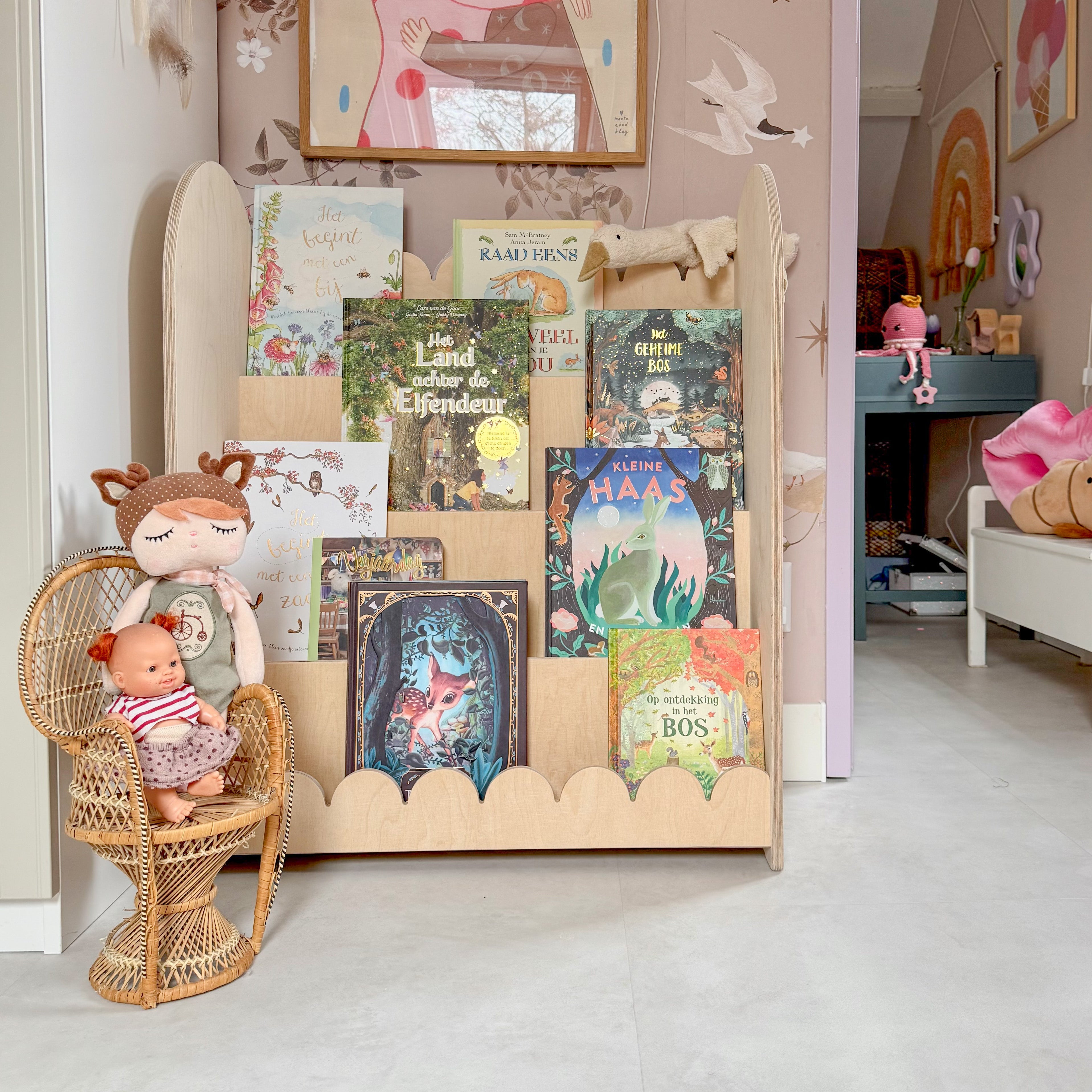 Bubble Montessori étagère à livres chambre d'enfant | 4 marches - naturel