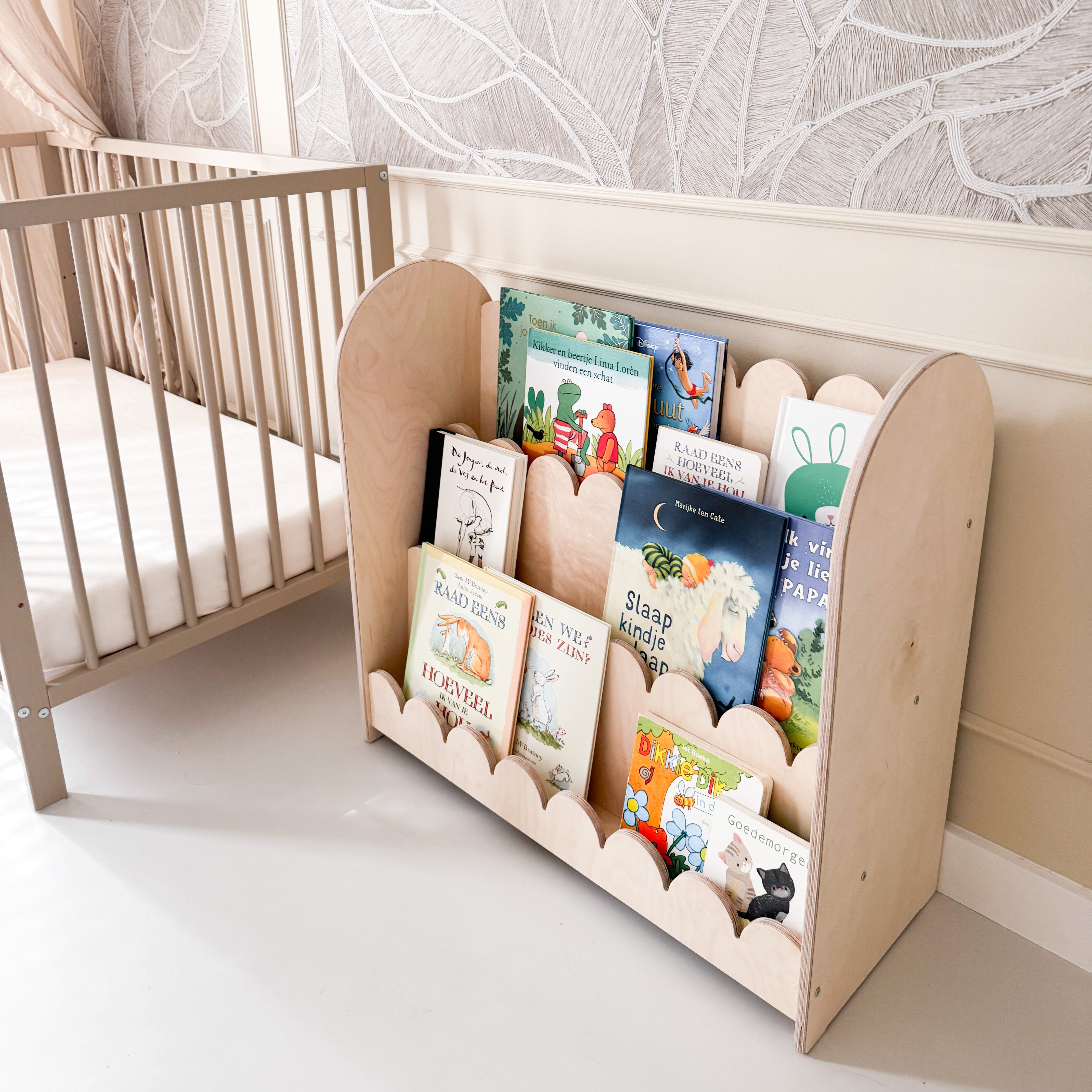 Bubble Montessori boekenkast kinderkamer | 3 treden - blank - all bubble - toddie.nl ®