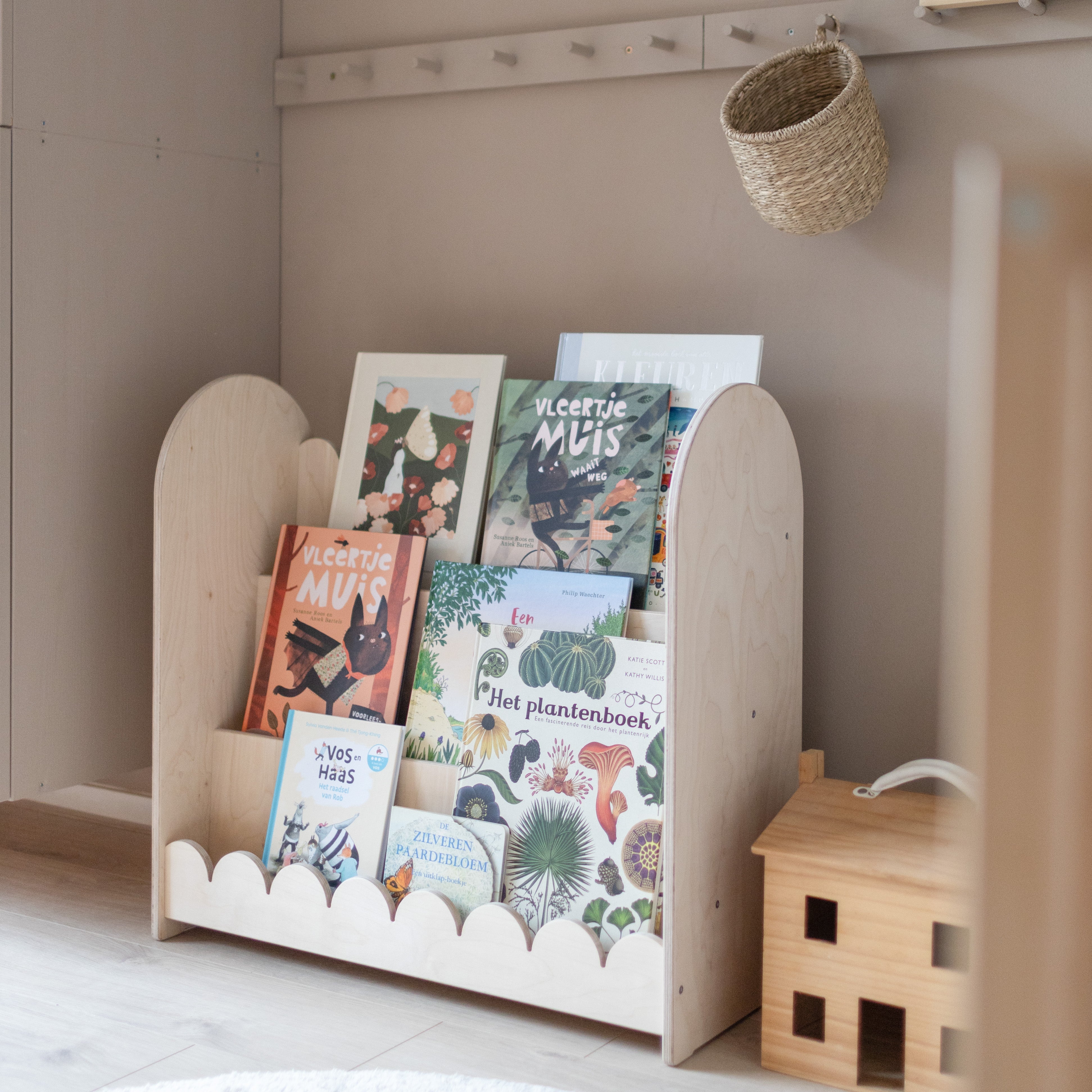 Bubble Montessori boekenkast kinderkamer | 3 treden - blank - toddie.nl ®