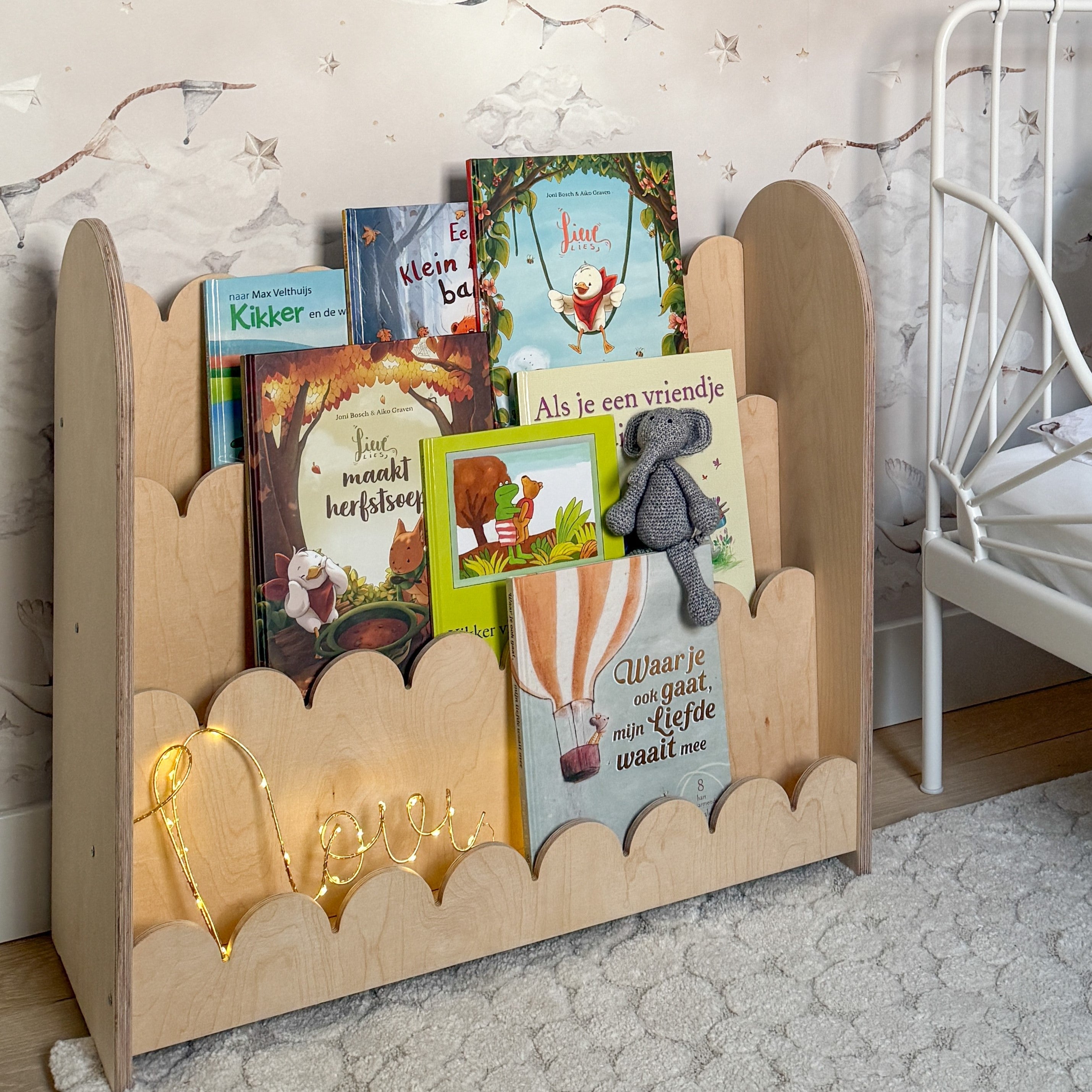 Bubble Montessori étagère à livres chambre d'enfant | 3 marches - naturel - all bubble