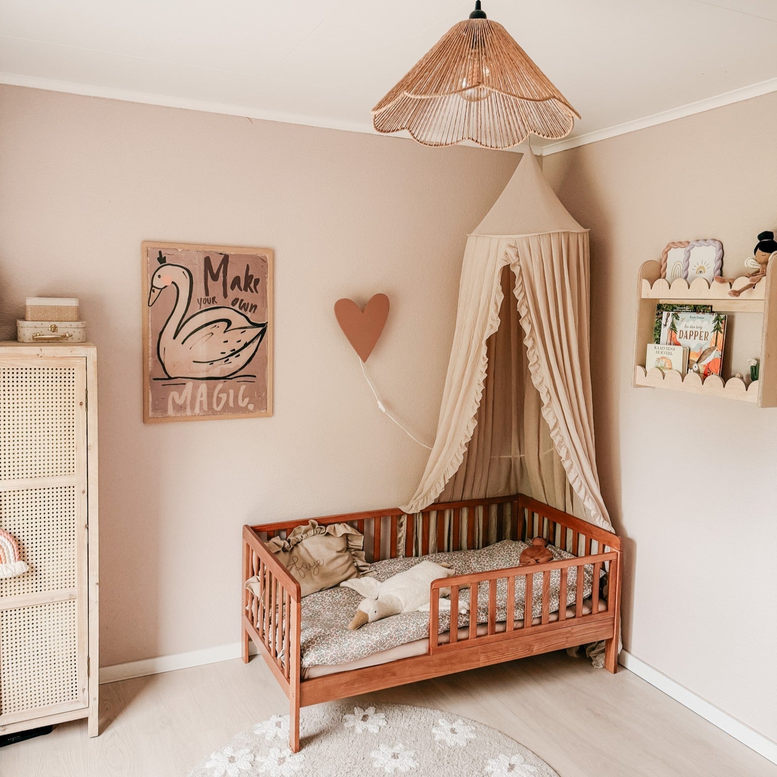 Bubble Montessori boekenrek kinderkamer | 2 planken - blank - toddie.nl ®