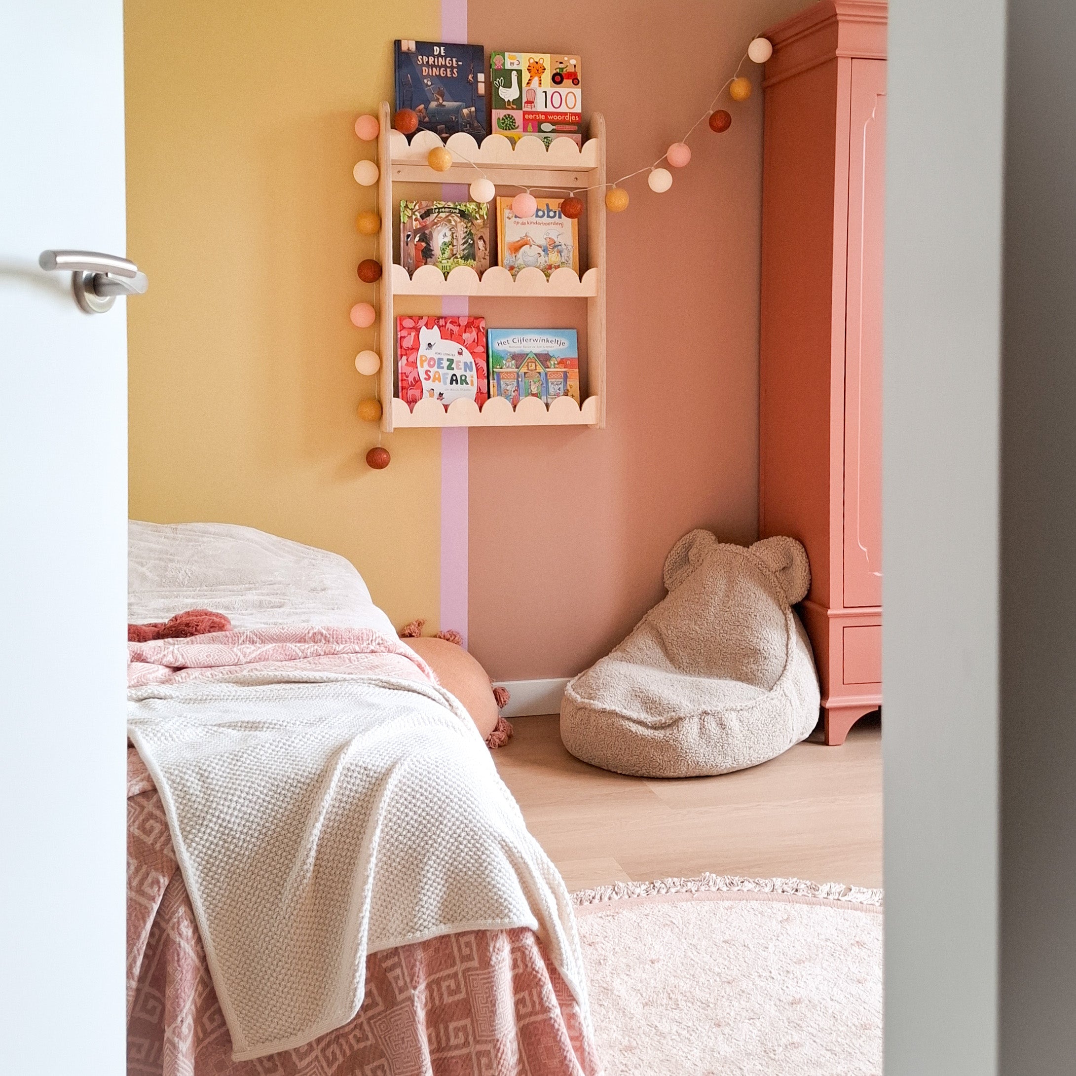 Bubble Montessori étagères à livres chambre d’enfant | 3 étagères - naturel