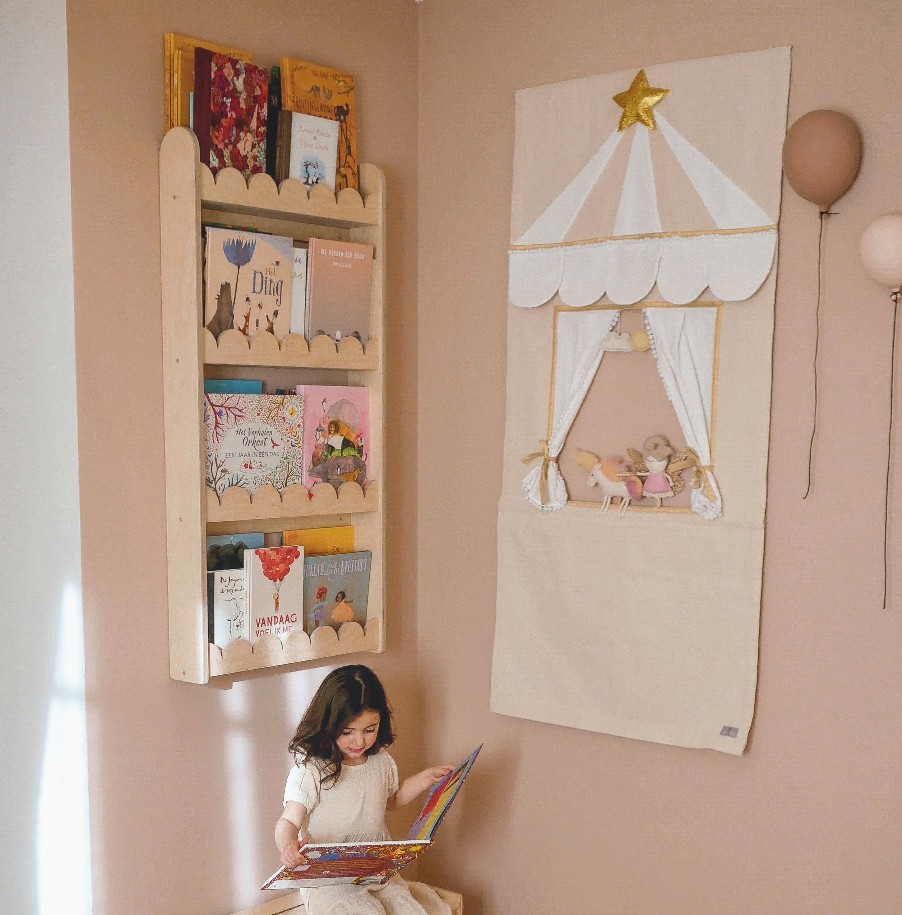 Bubble Montessori étagère à livres chambre d’enfant | 4 étagères - naturel