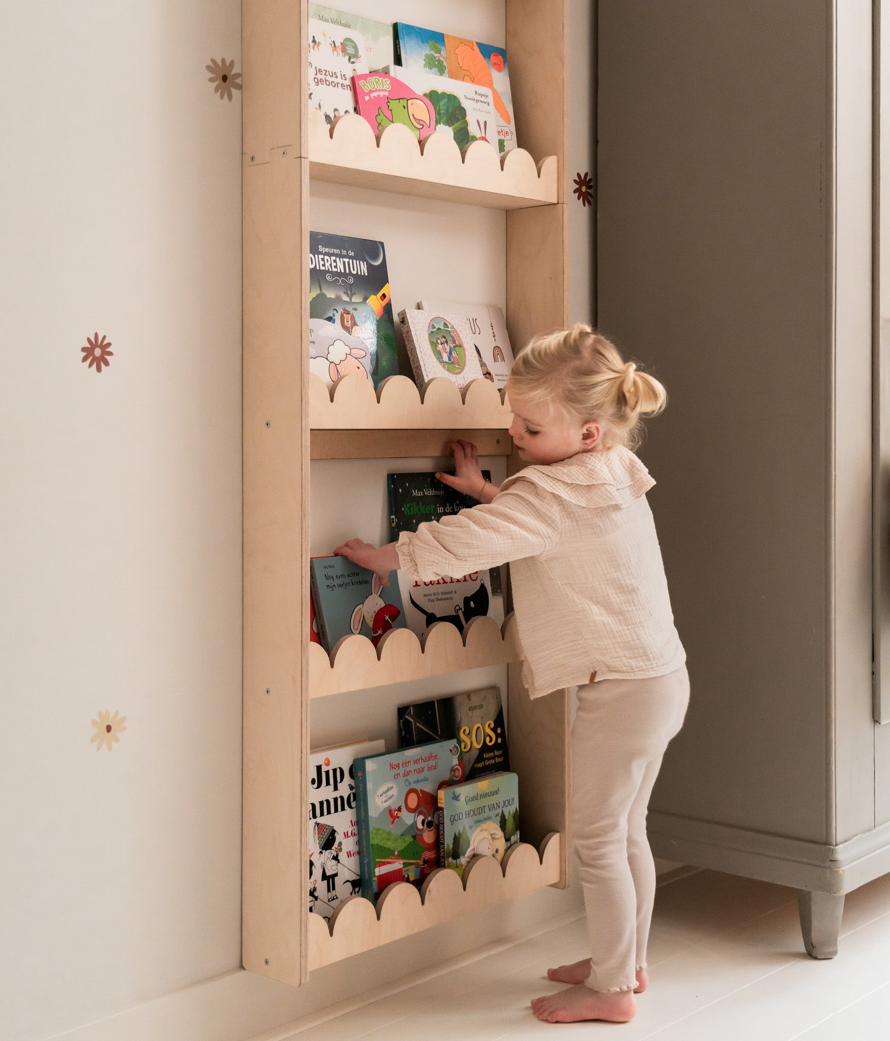 Bubble Montessori étagère à livres chambre d’enfant | 6 étagères - naturel