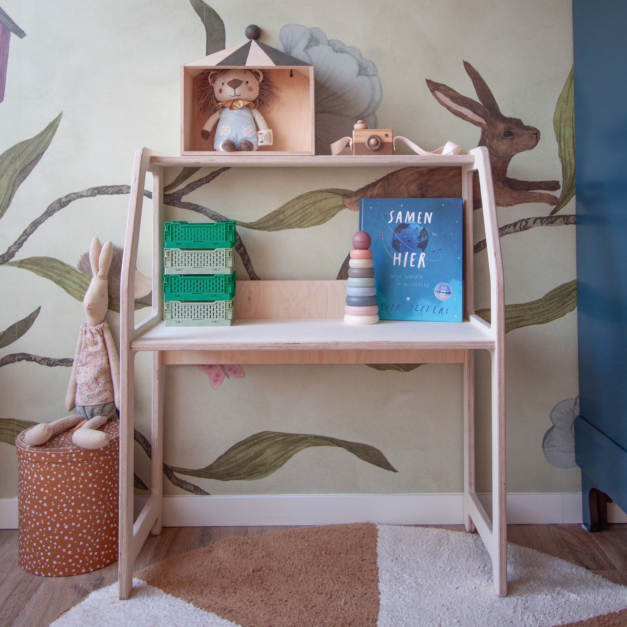 Montessori bureau en bois chambre d'enfant 2-7 ans - naturel - toddie.fr