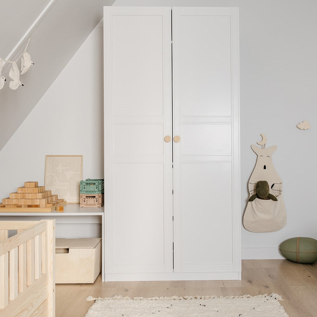 Houten wandhaken kinderkamer | Natuur - blank - toddie.nl ®