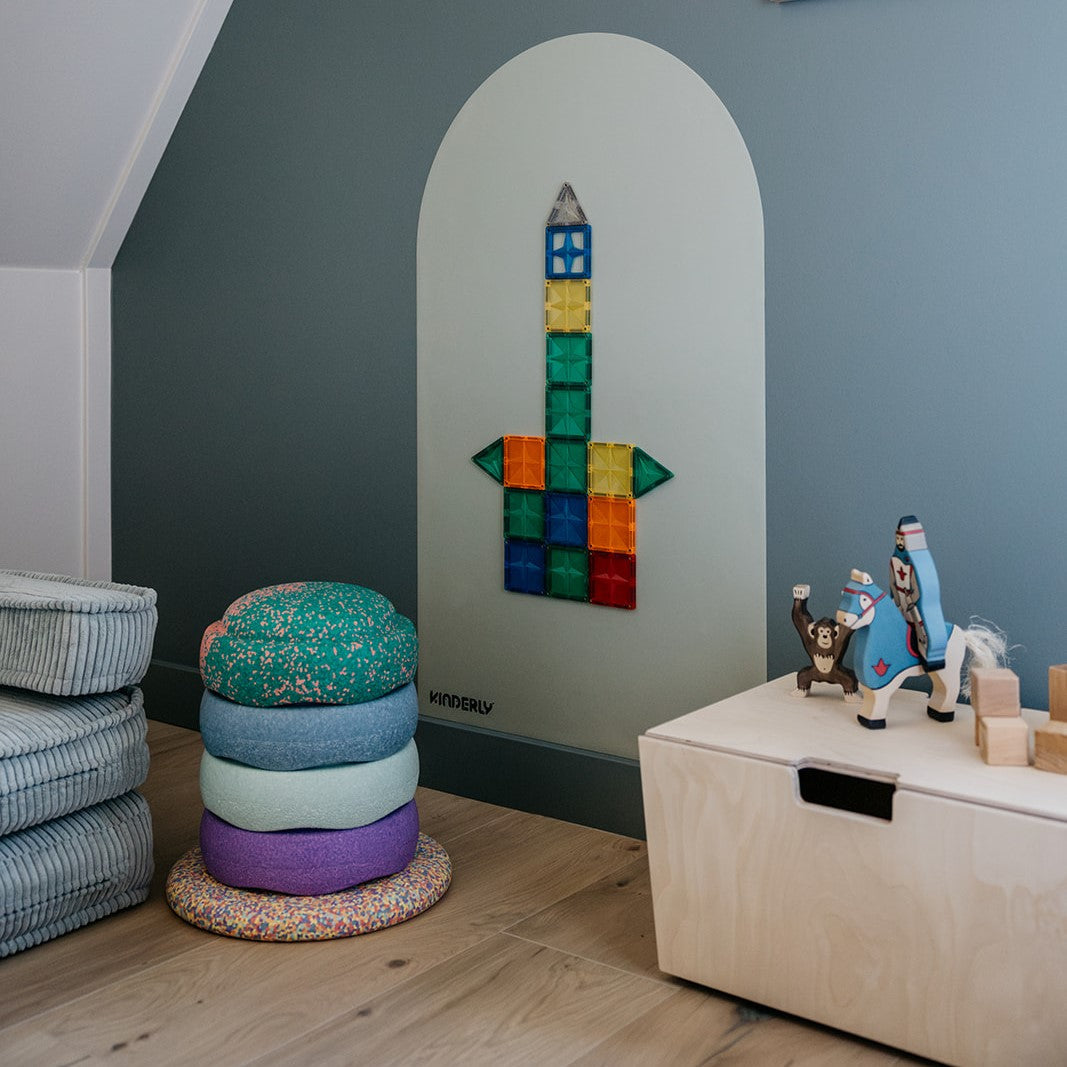 Montessori coffre de rangement roulant avec roulettes pivotantes et couvercle - naturel