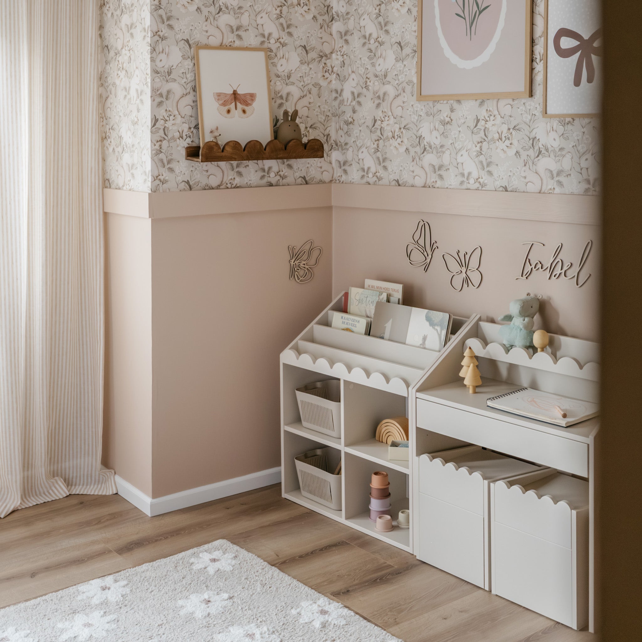 Bubble Montessori étagère à livres chambre d'enfant | 1 étagère - wengé