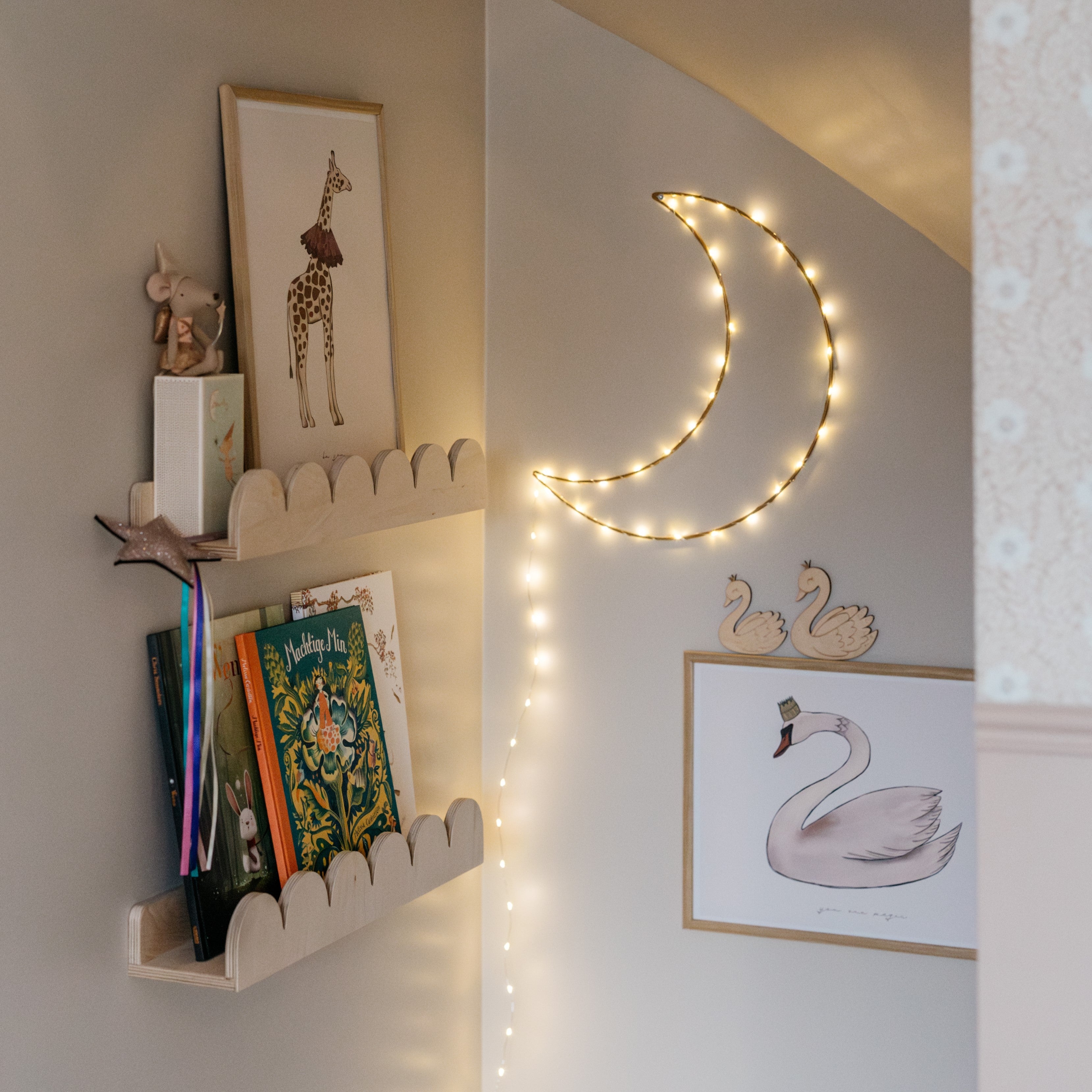 Bubble Montessori étagère à livres chambre d'enfant | 1 étagère - naturel