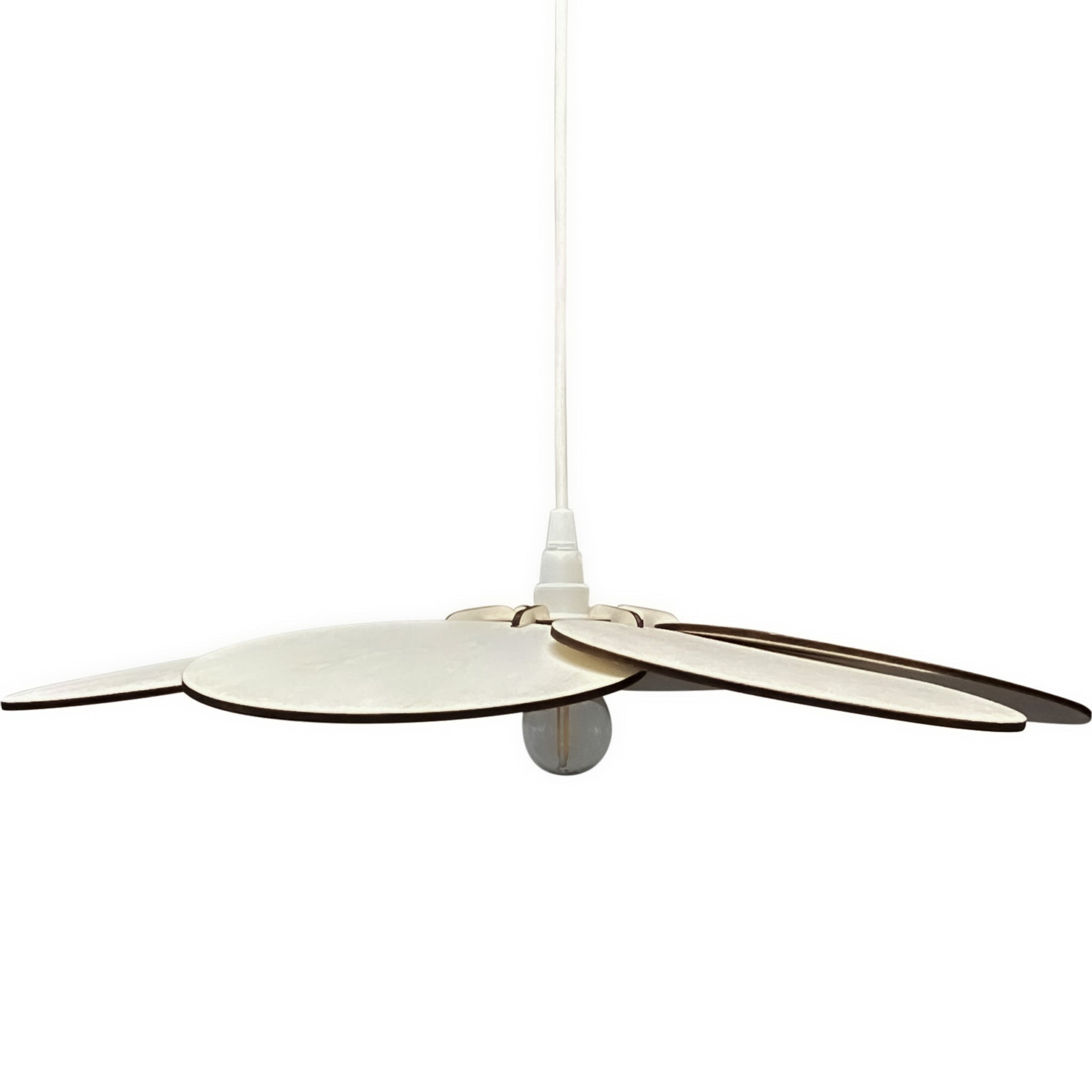 Lampe suspendue en bois chambre d'enfant | Fleur - naturel