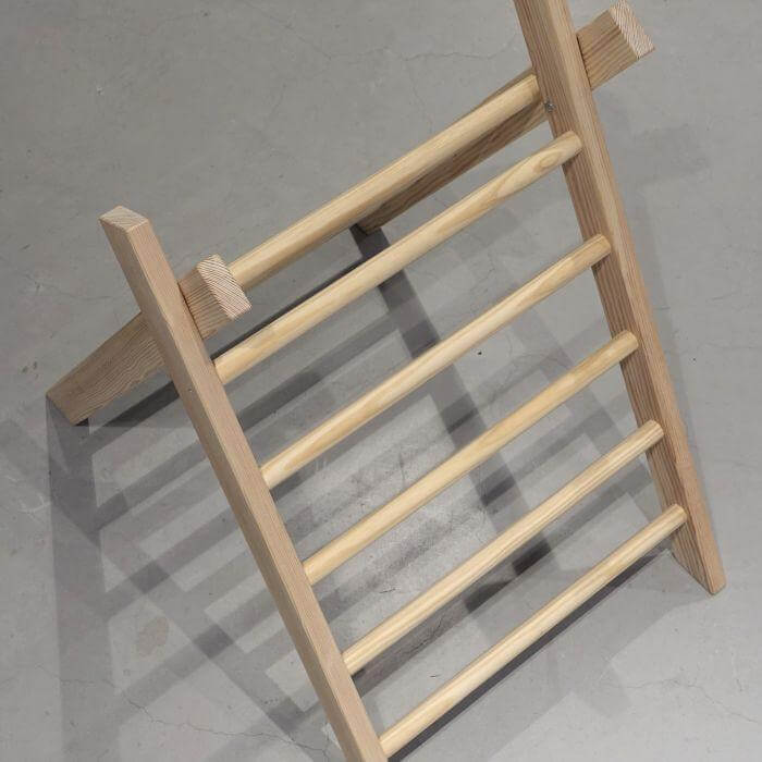 Houten klimrek met glijbaan, klimdriehoek inklapbaar - toddie.nl