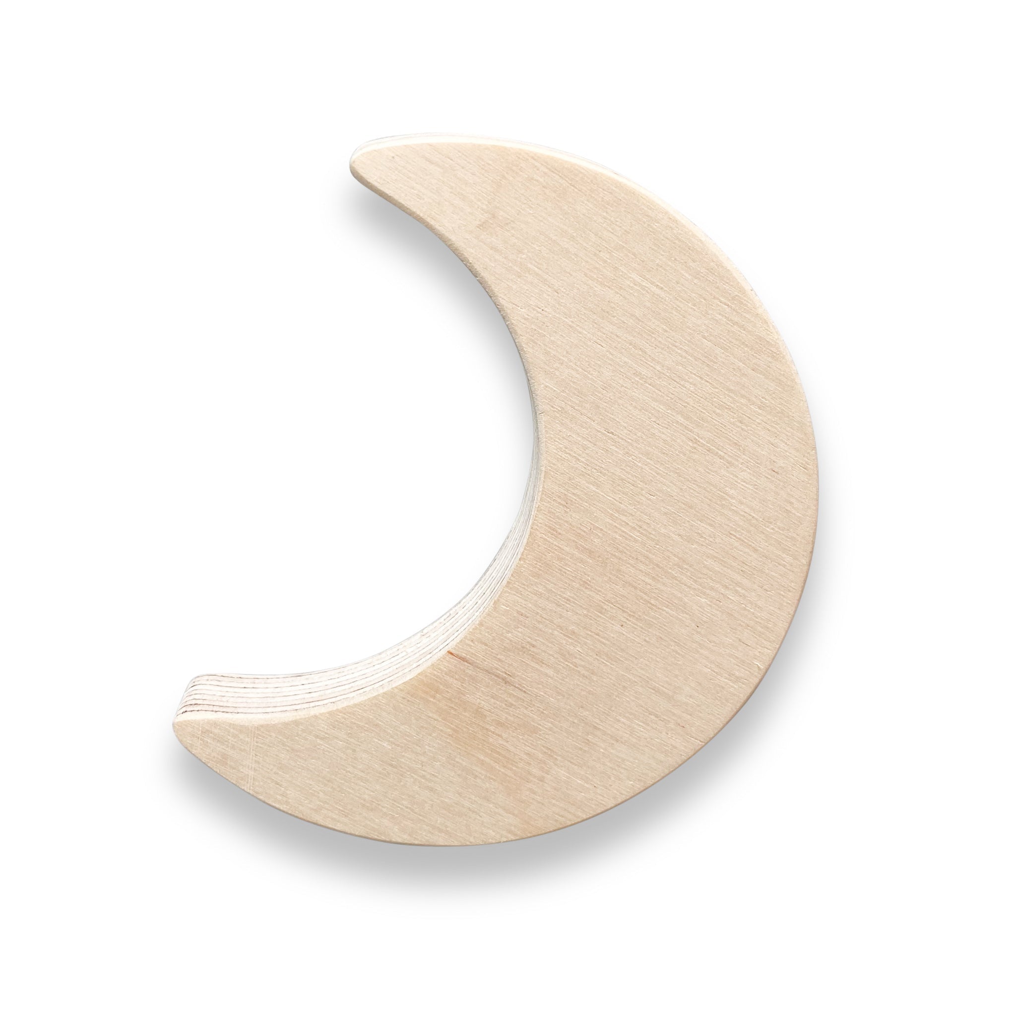 Blank houten wandhaak kinderkamer | ster en maan - toddie.nl