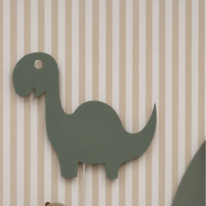 Applique murale en bois chambre d'enfants | Dino - vert - toddie.fr