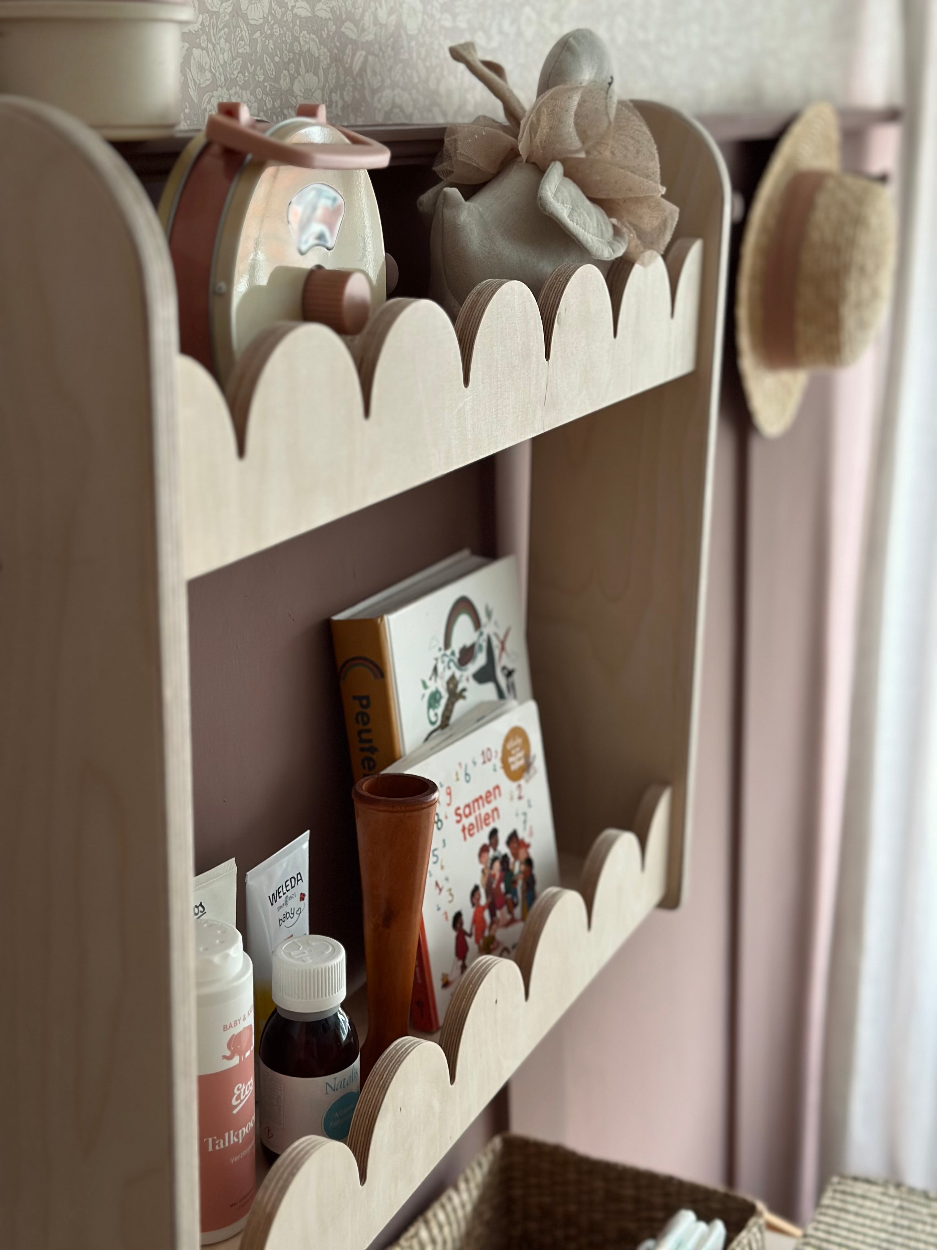 Bubble Montessori étagère à livres chambre d’enfant | 2 étagères - naturel