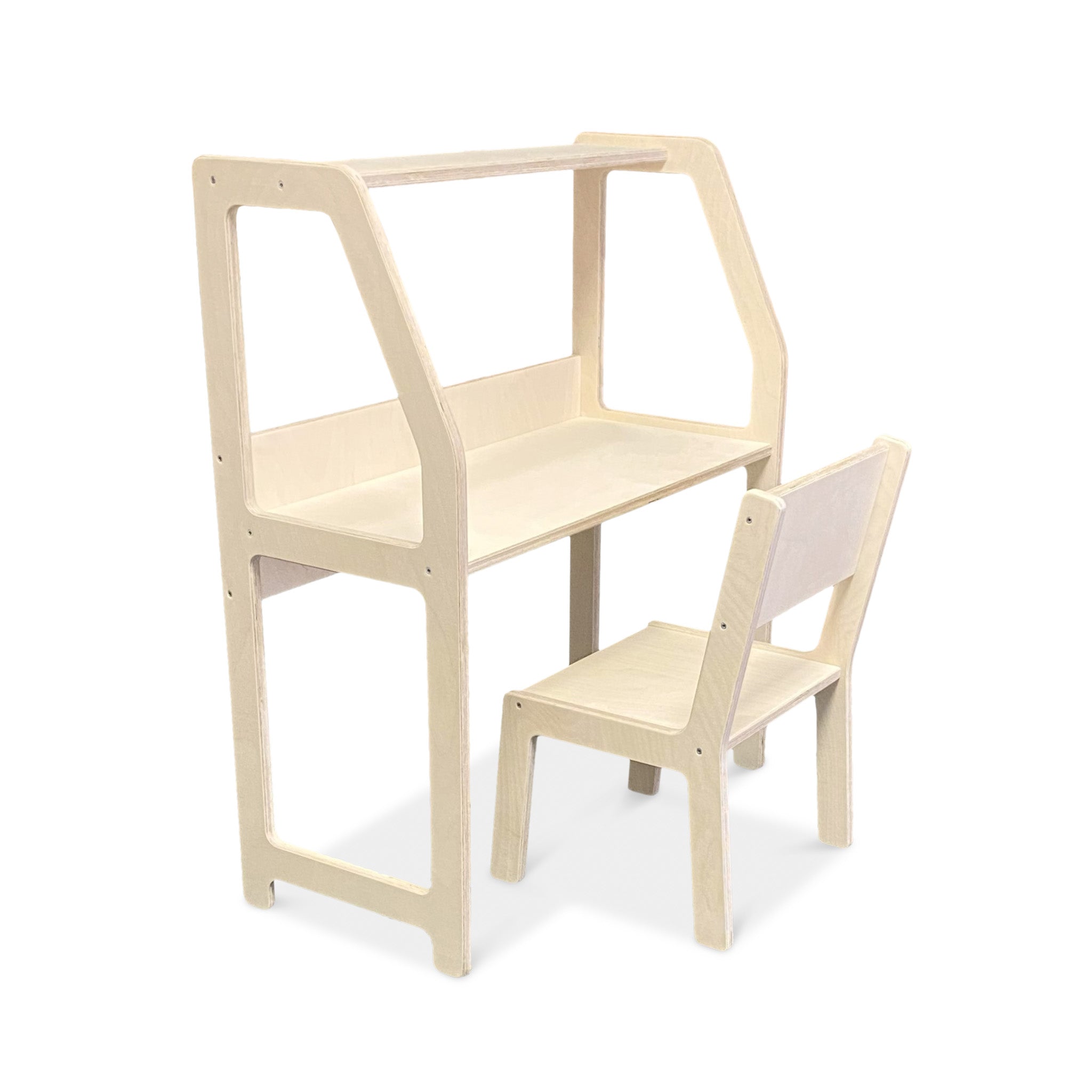 Montessori bureau en bois chambre d'enfant 2-7 ans | Avec chaise - naturel - toddie.fr