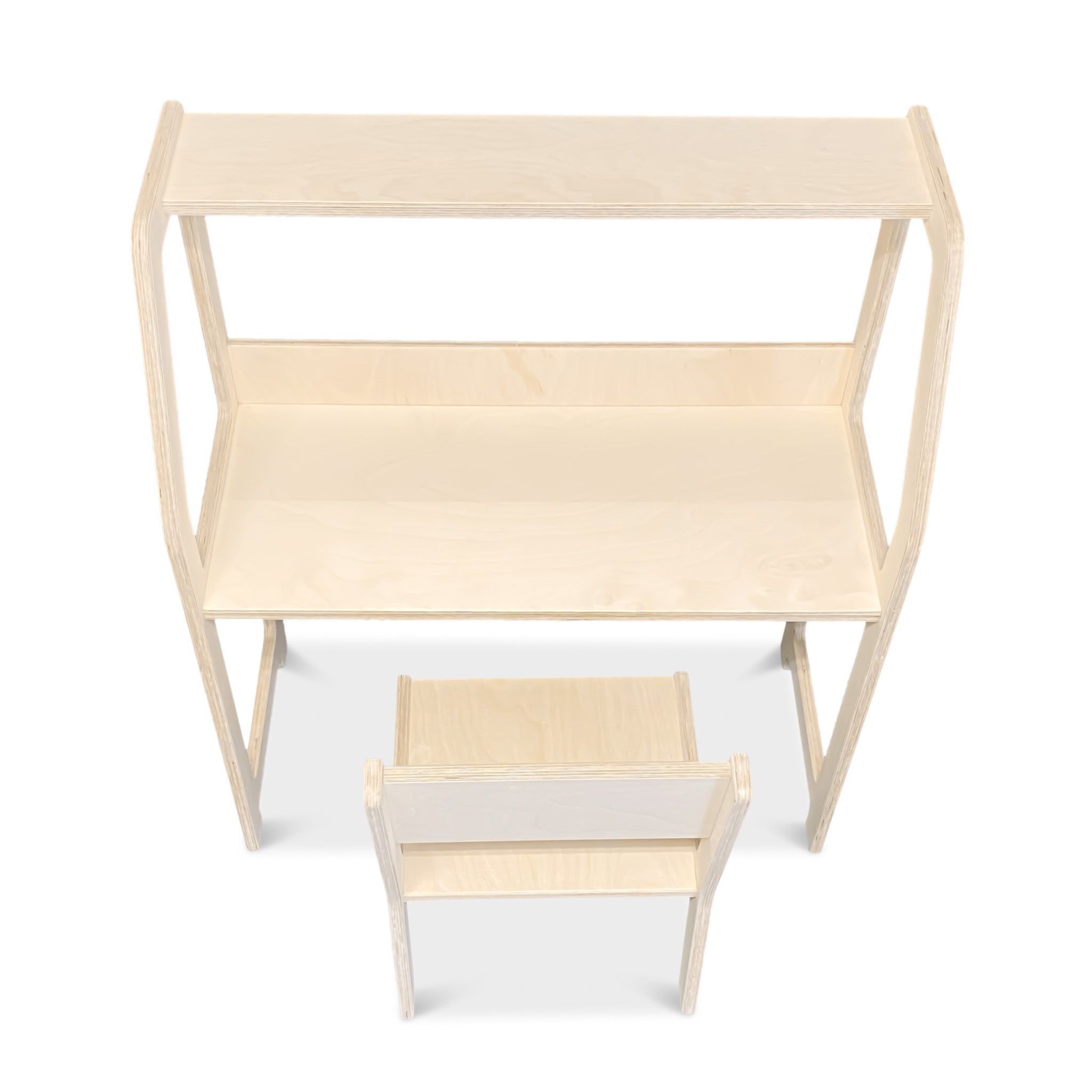 Montessori bureau en bois chambre d'enfant 2-7 ans | Avec chaise - naturel - toddie.fr