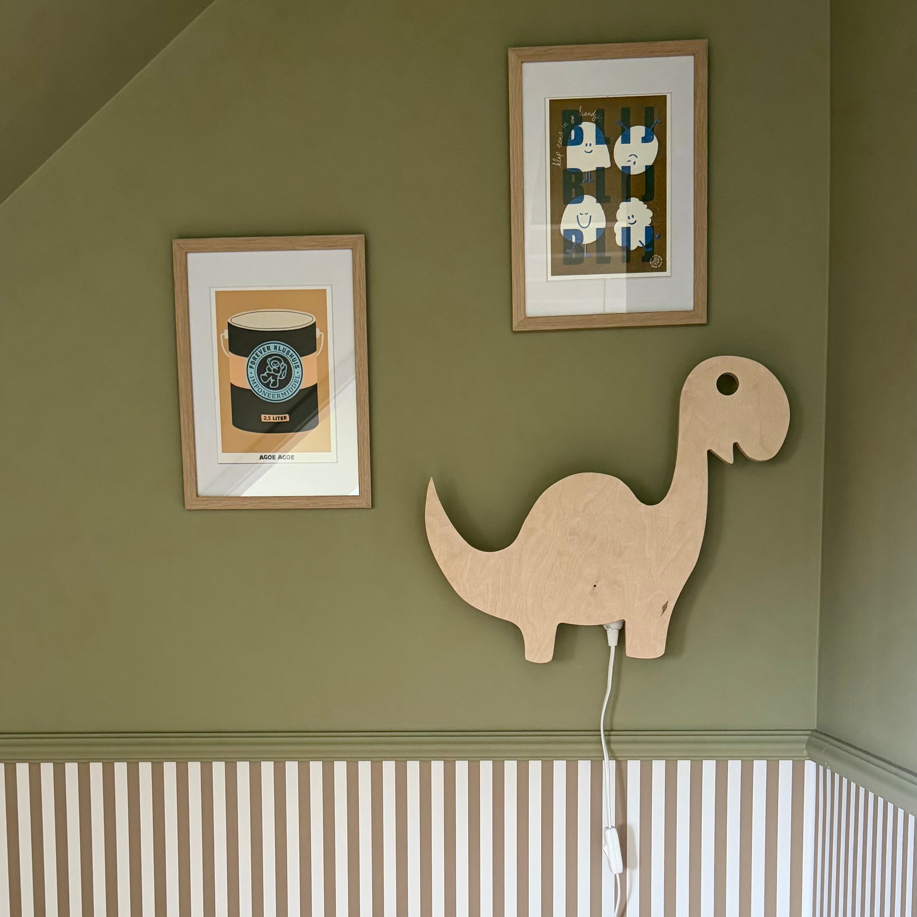 Applique murale en bois chambre enfants | Dino - naturel - toddie.fr