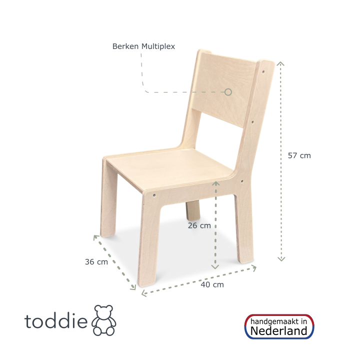Chaise bois pour enfant 2-7 ans | Chaise enfant - naturel - toddie.fr