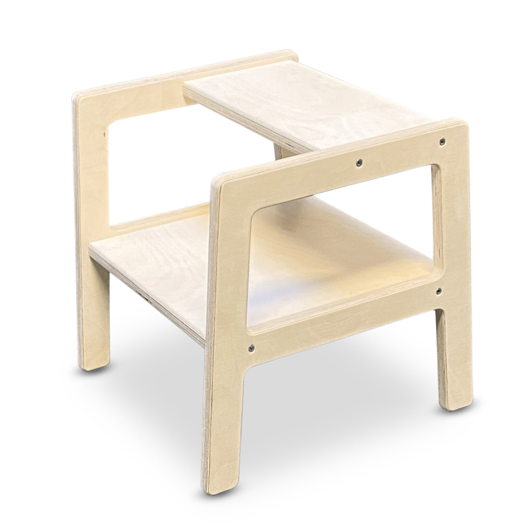 Tour d'apprentissage Montessori | Marchepied en bois, tabouret - naturel - toddie.fr