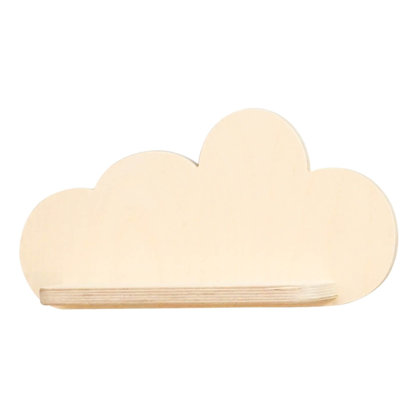 Blank houten wandplank wolk, plank kinderkamer | Wolkie - toddie.nl