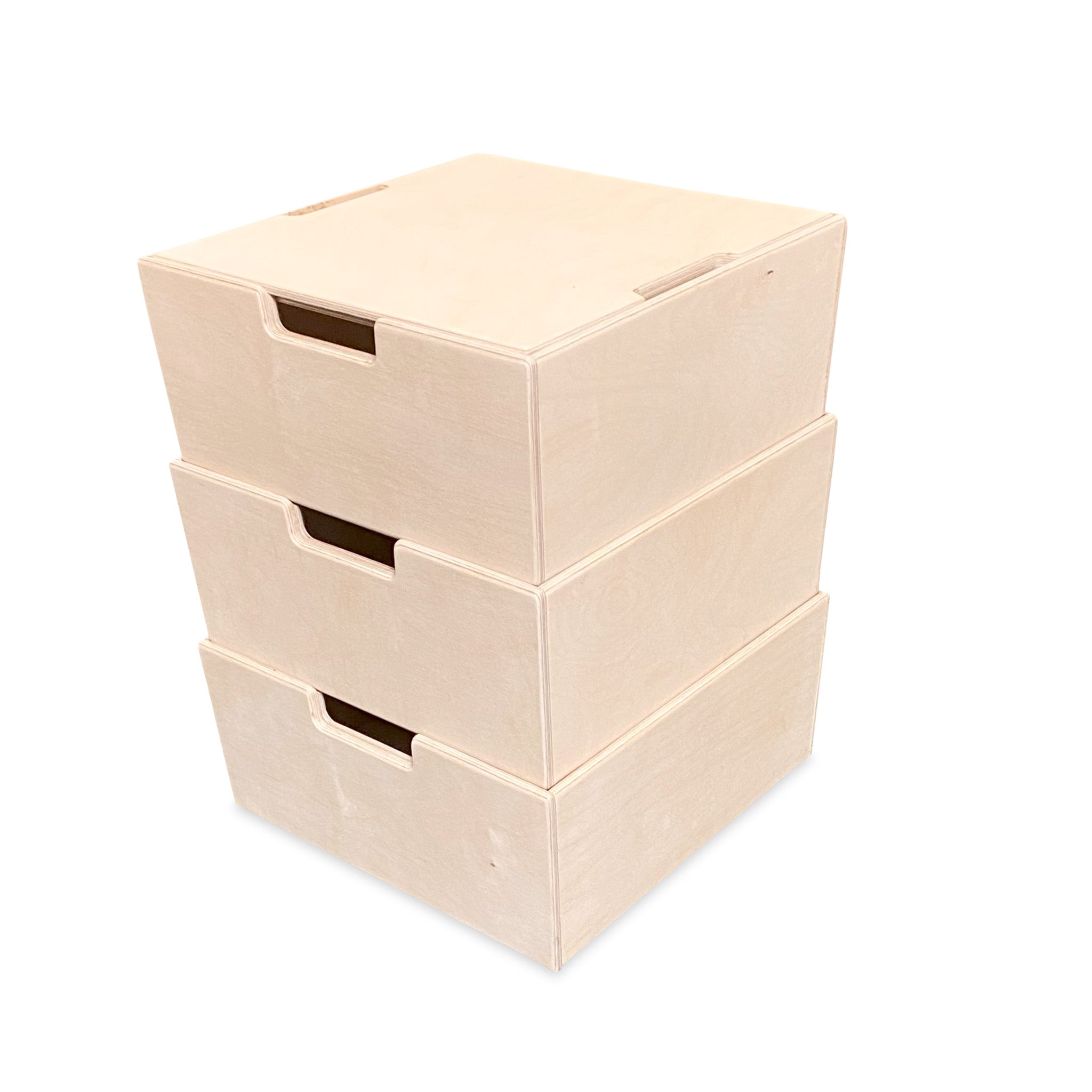 Montessori coffres de rangement chambre d'enfants | Caisses en bois empilables comme marchepied - naturel - toddie.fr