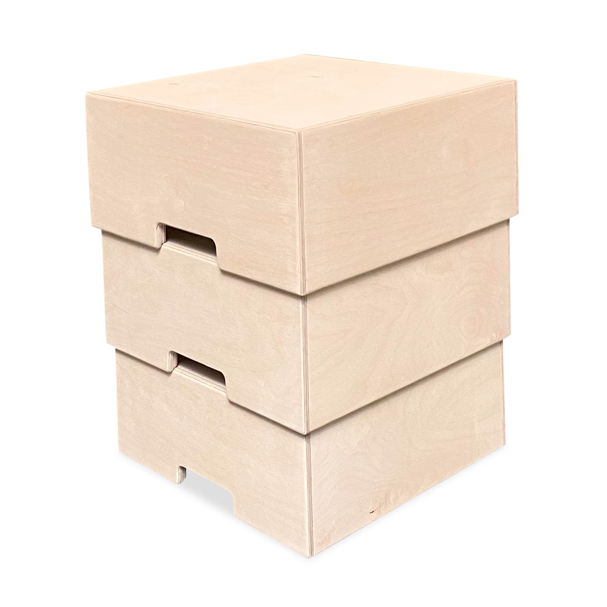 Montessori coffres de rangement chambre d'enfants | Caisses en bois empilables comme marchepied - naturel - toddie.fr