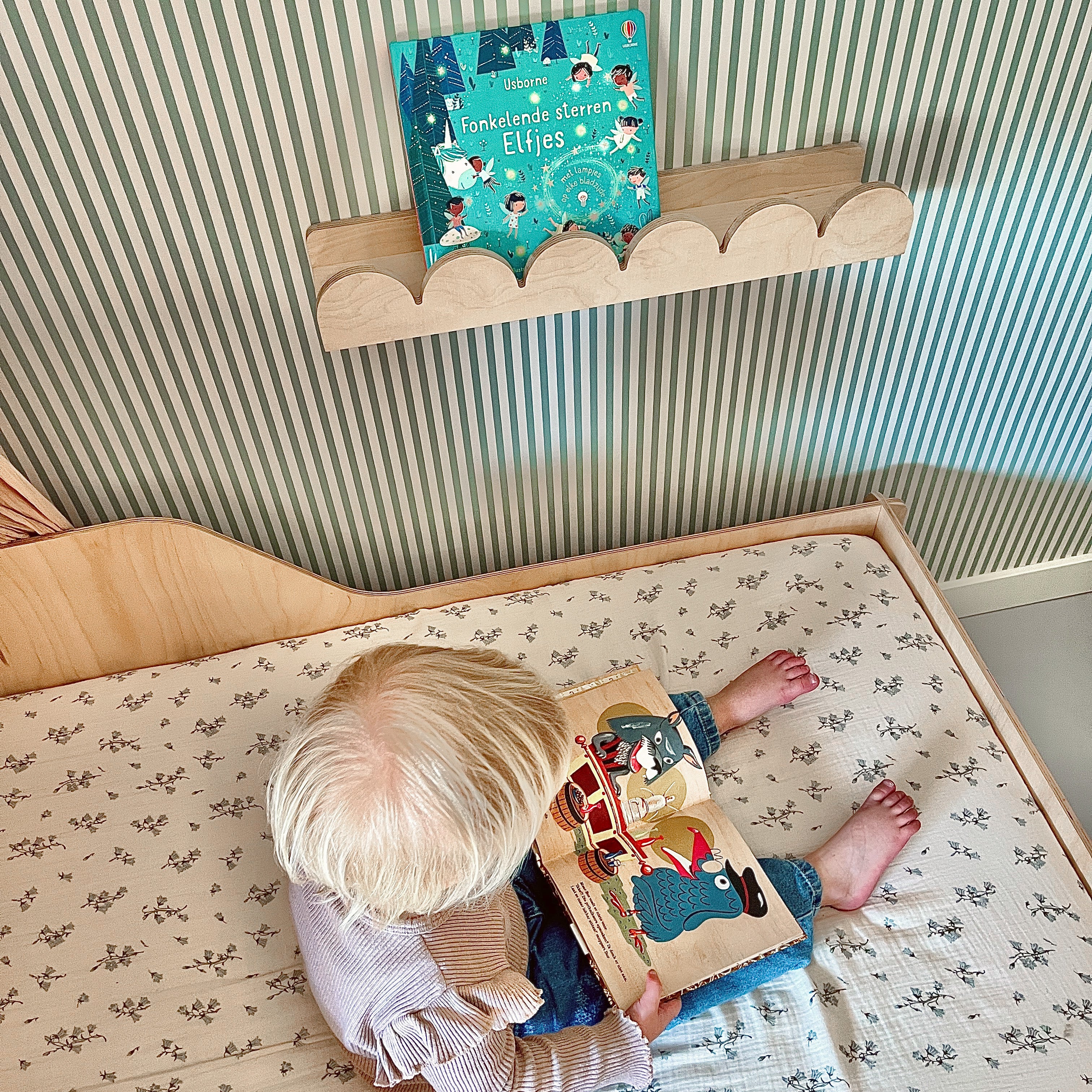 Bubble Montessori étagère à livres chambre d'enfant | 1 étagère - naturel