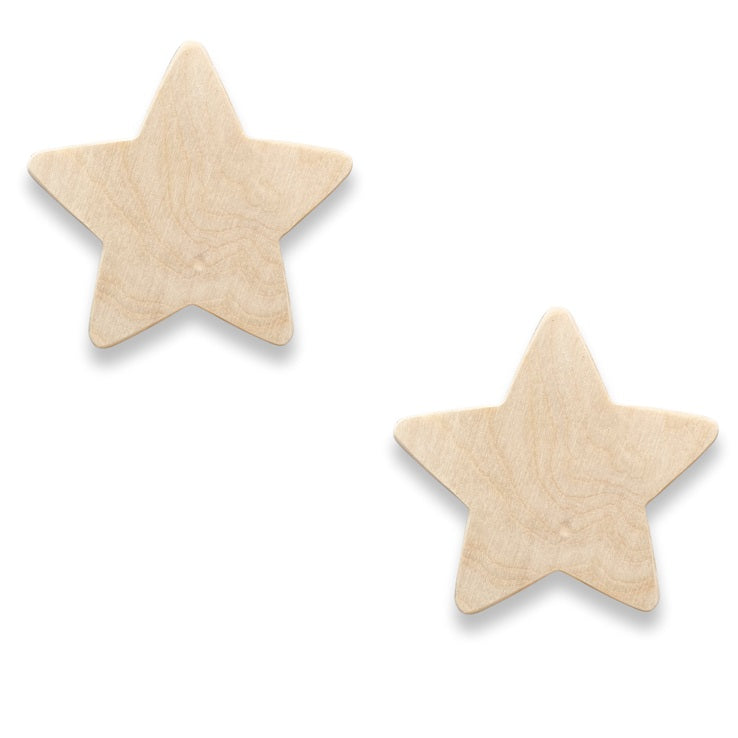 Crochets muraux en bois chambre d’enfant | 2 etoiles - naturel - toddie.fr