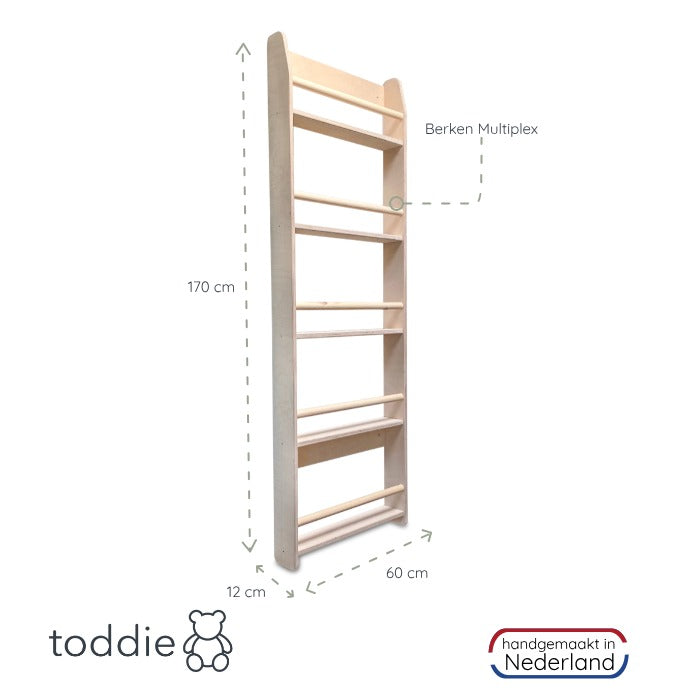 Shelfie montessori boekenrek kinderkamer | 5 planken - blank - toddie.nl ®