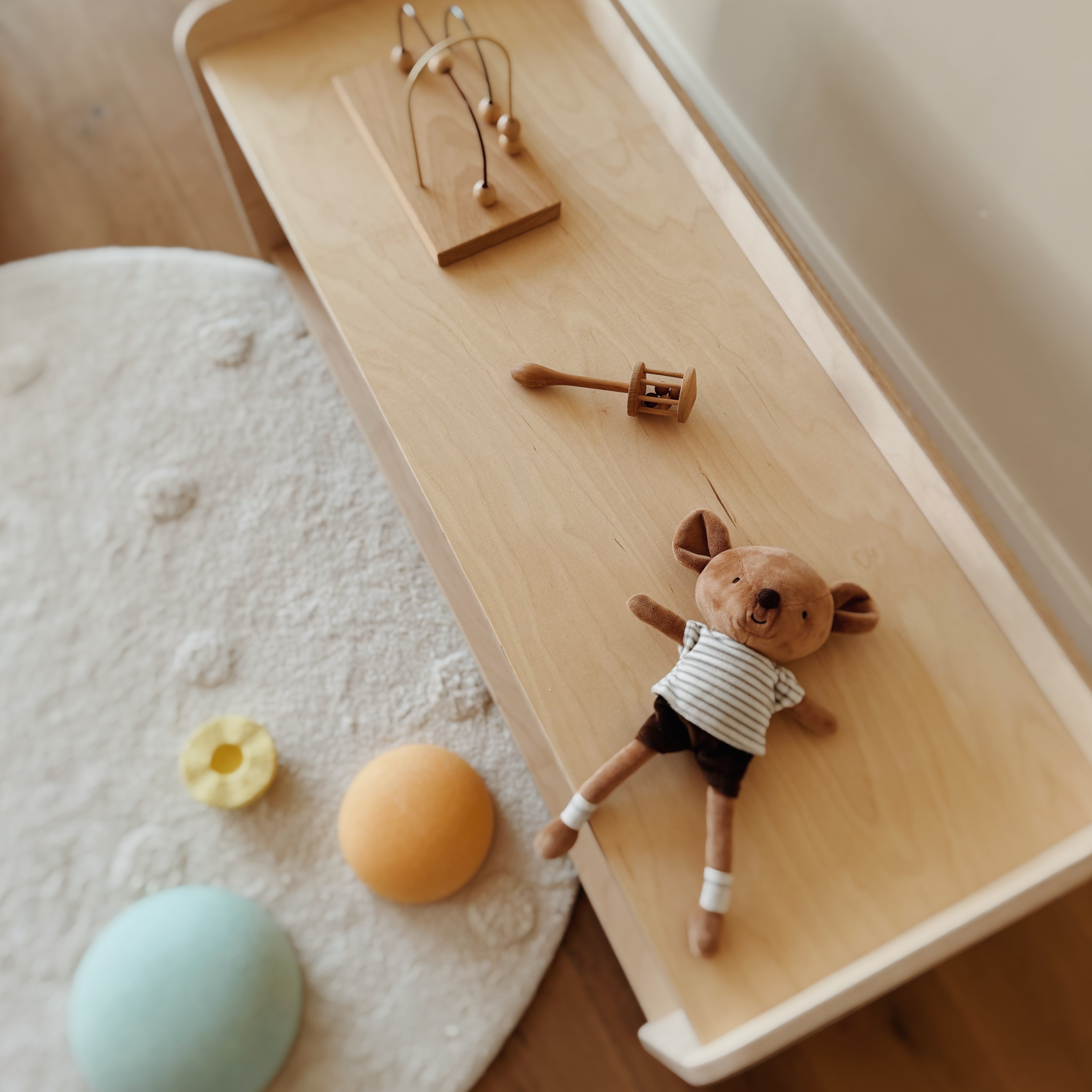 Montessori meuble à jouets | Étagère à livres 2 étagères - naturel