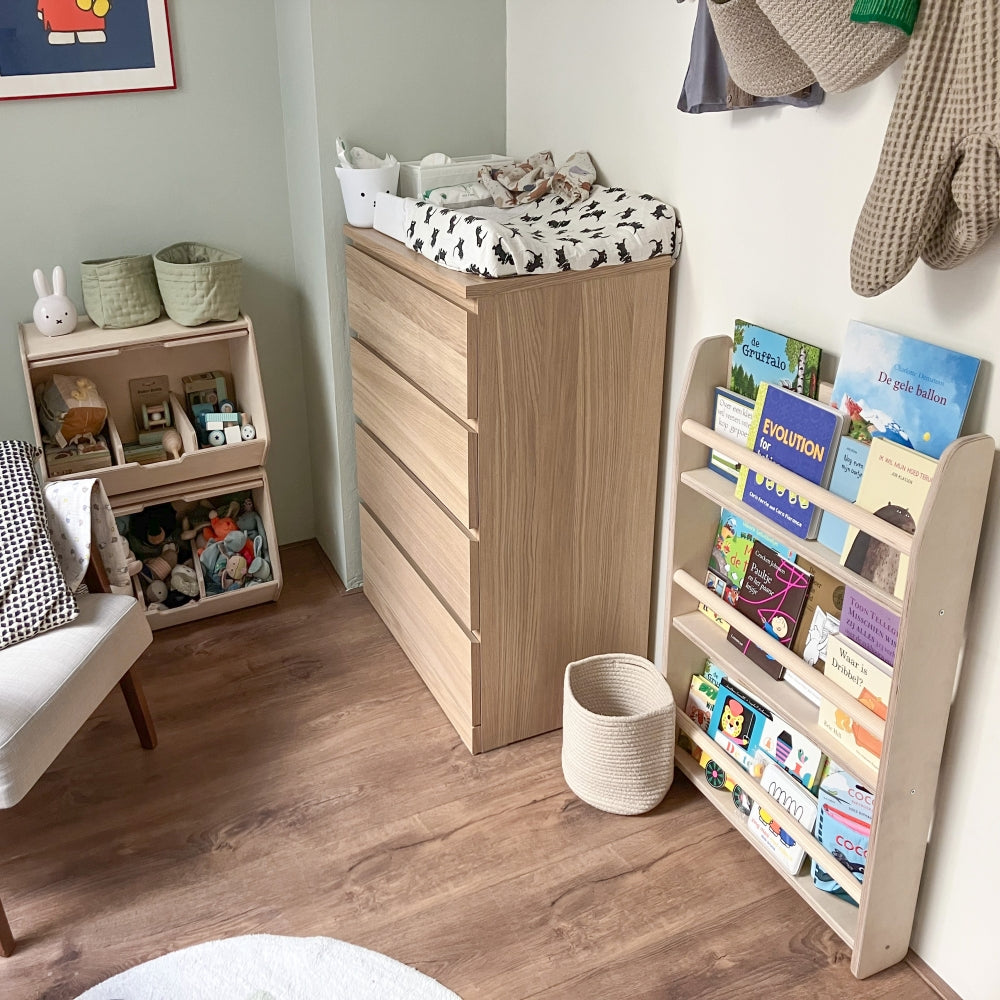 Stowie coffre de rangement empilable | Couvercle rétractable - naturel