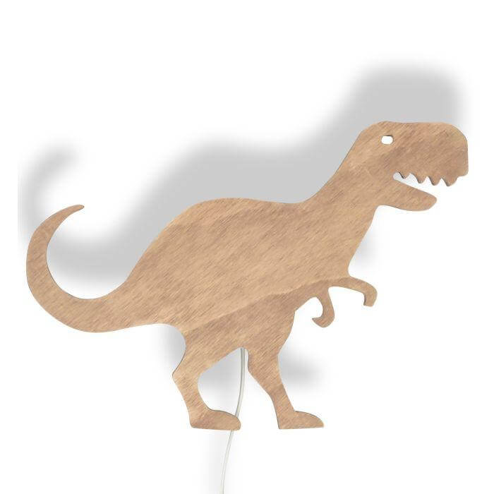 Houten wandlamp kinderkamer | Tyrannosaurus - toddie.nl