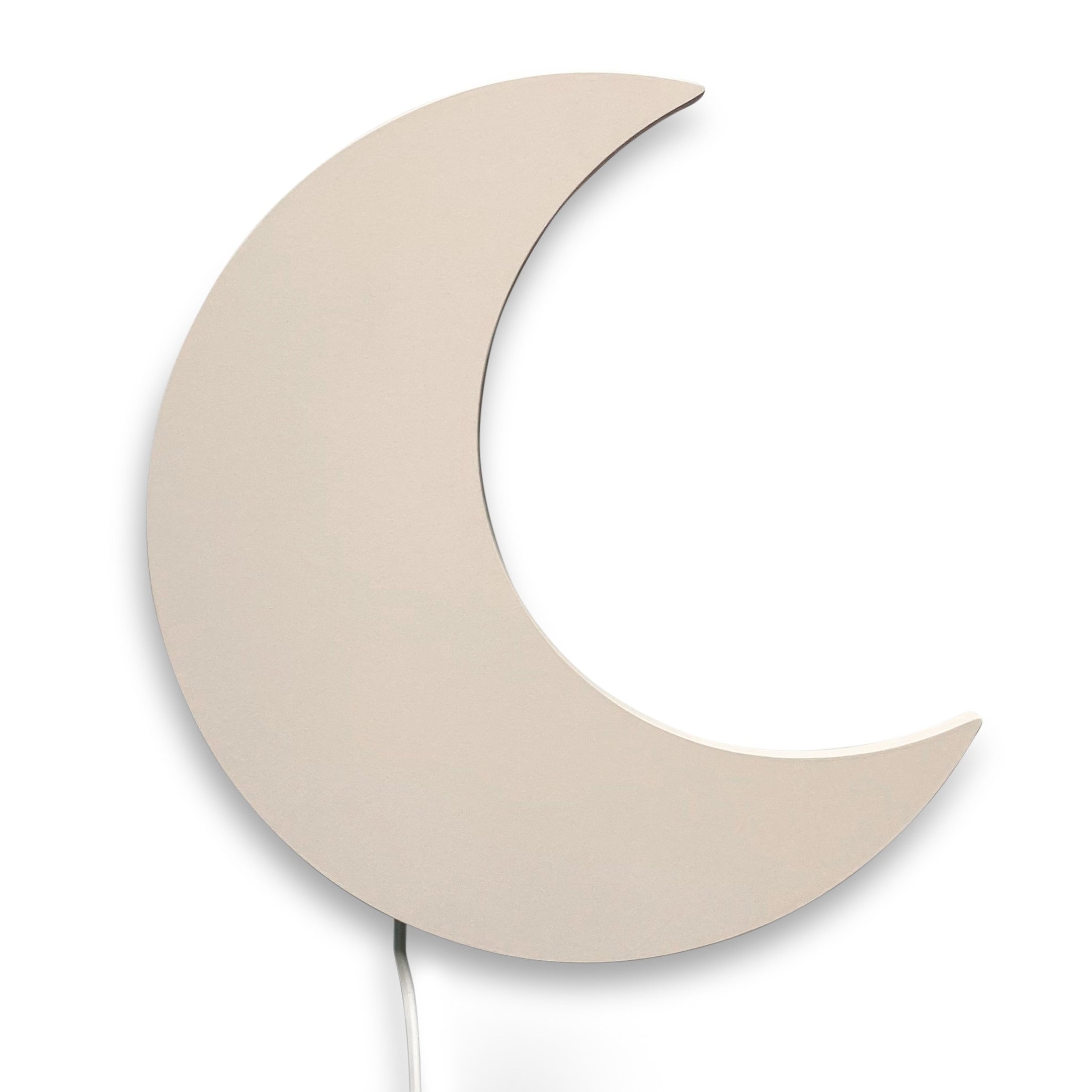 Houten wandlamp kinderkamer | Maan - Beige - toddie.nl
