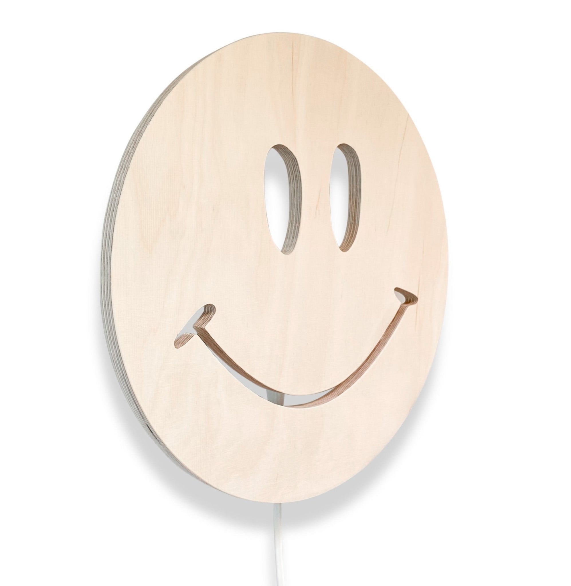 Applique murale en bois chambre d'enfant | Smiley - naturel