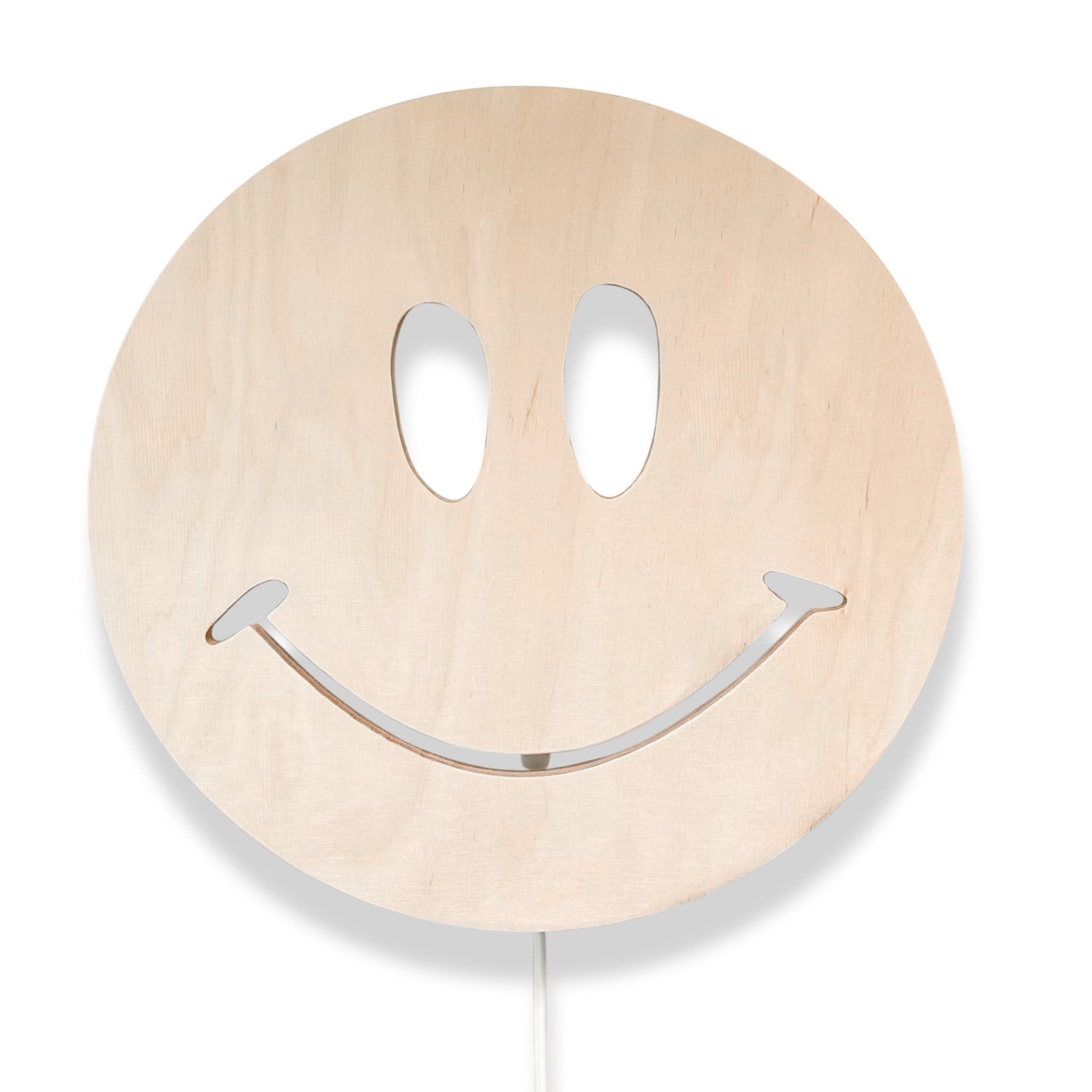 Applique murale en bois chambre d'enfant | Smiley - naturel