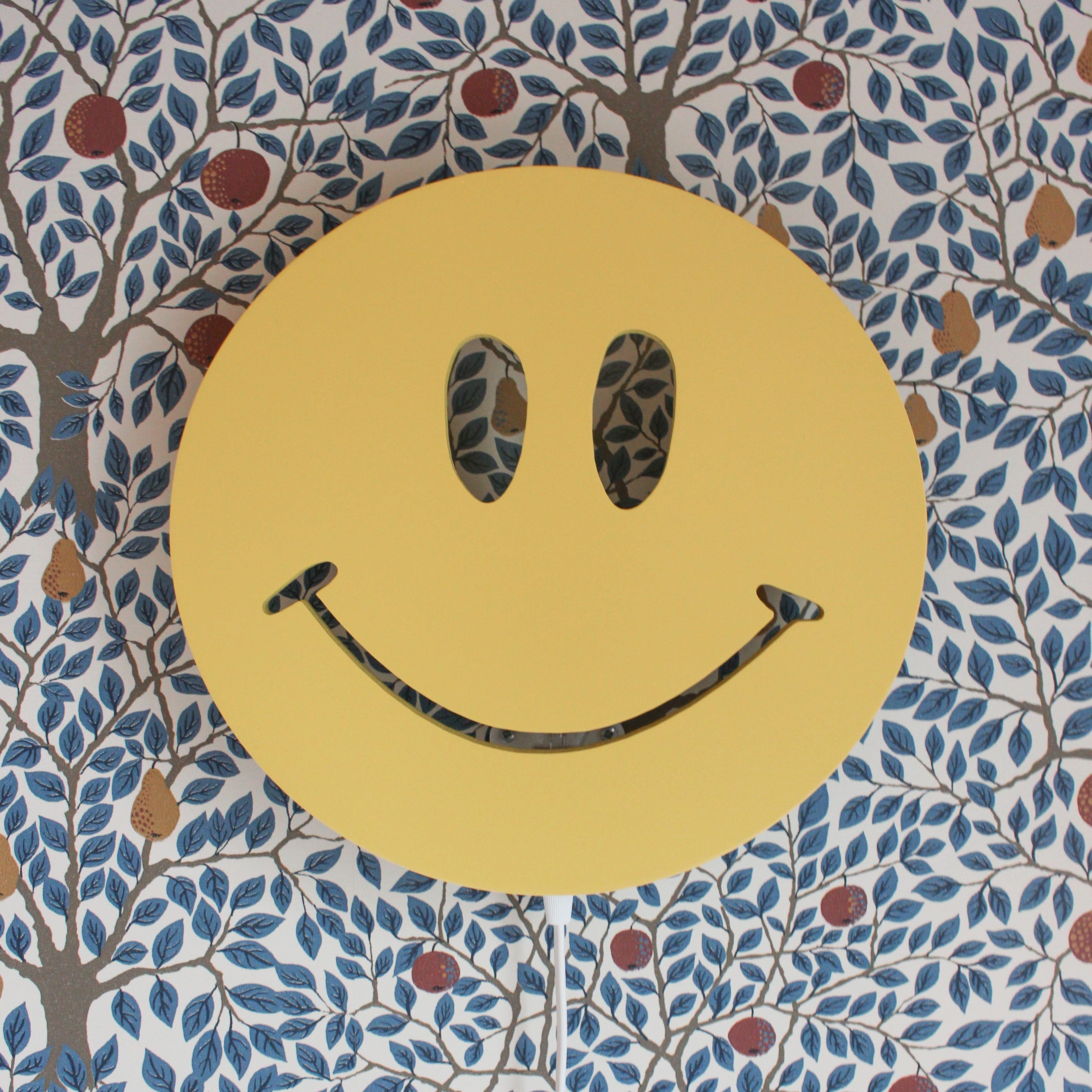 Applique murale en bois chambre d'enfant | Smiley - jaune