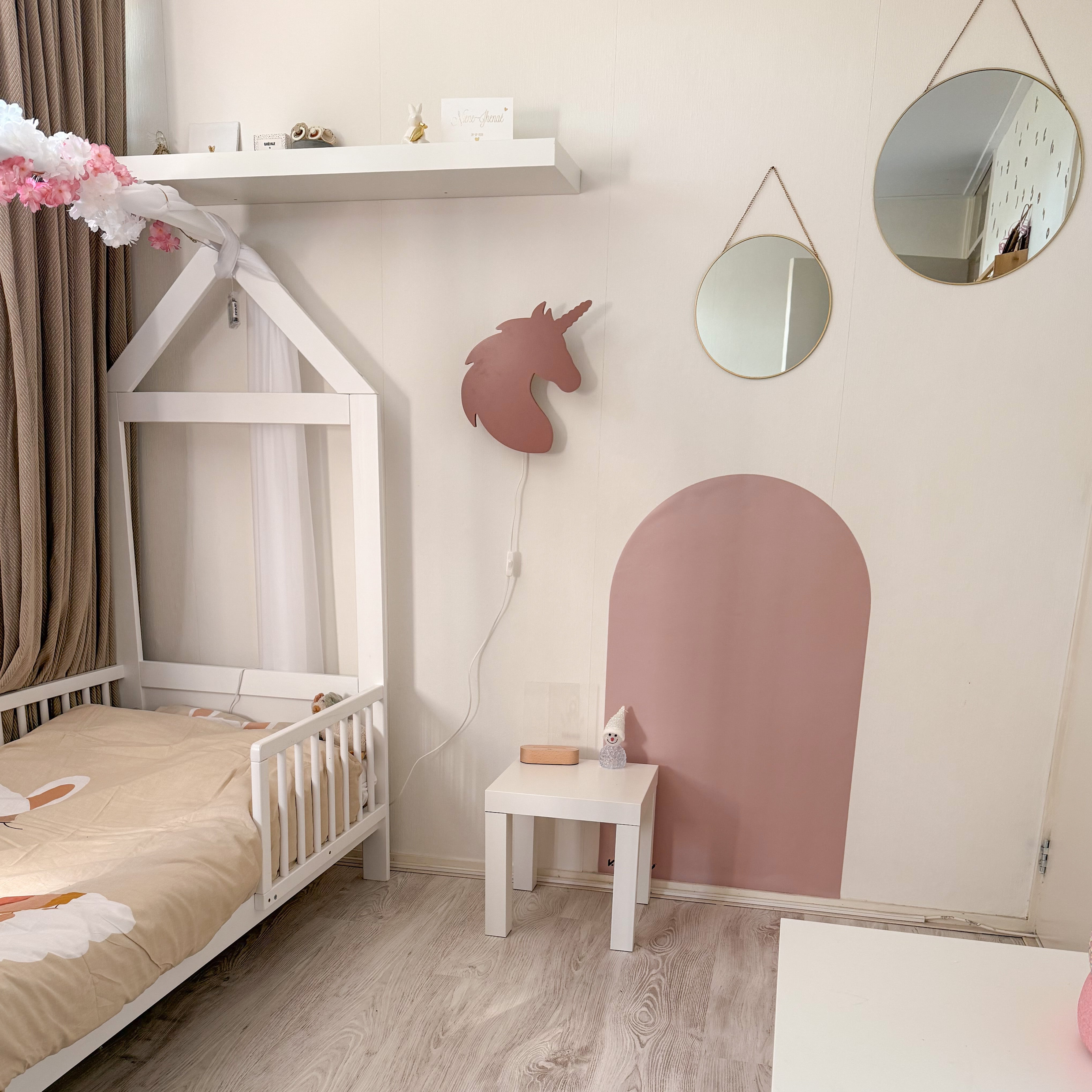 Applique murale en bois chambre d'enfant | Licorne - terre rose - toddie.fr