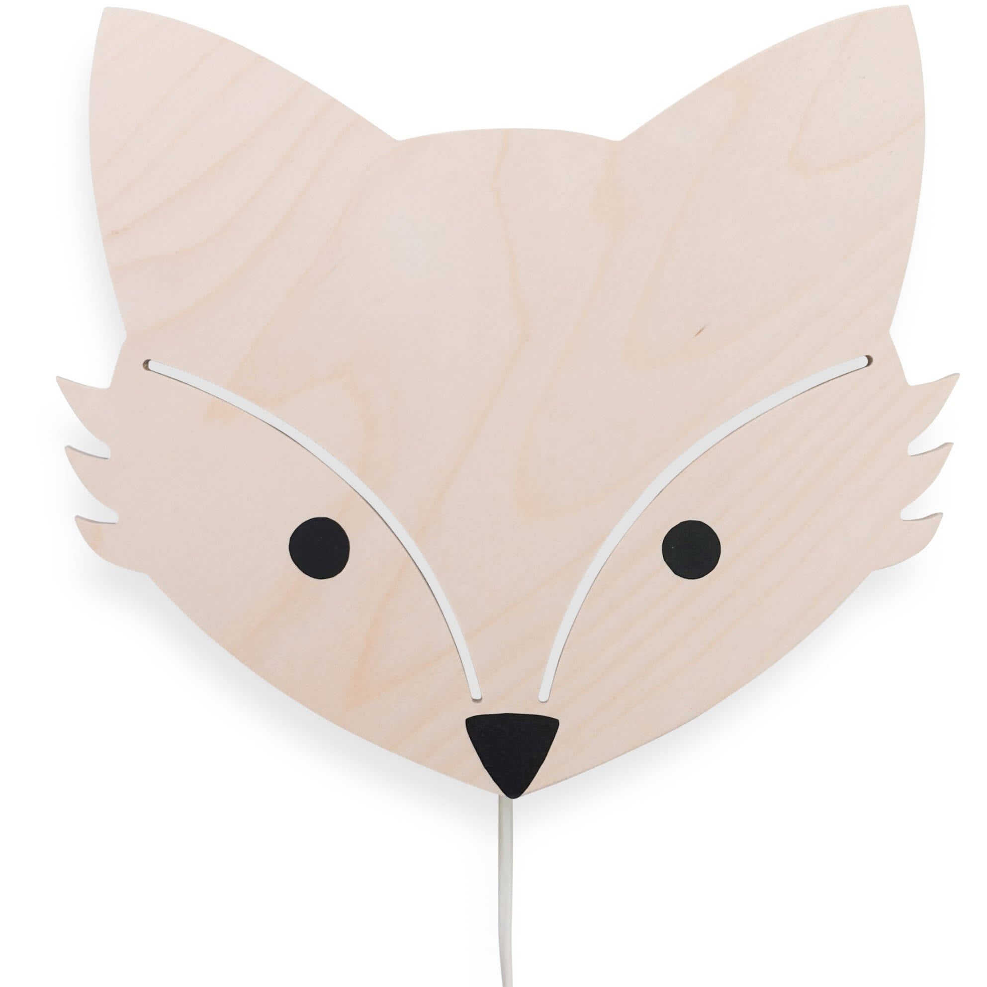 Houten wandlamp kinderkamer | Vos - toddie.nl