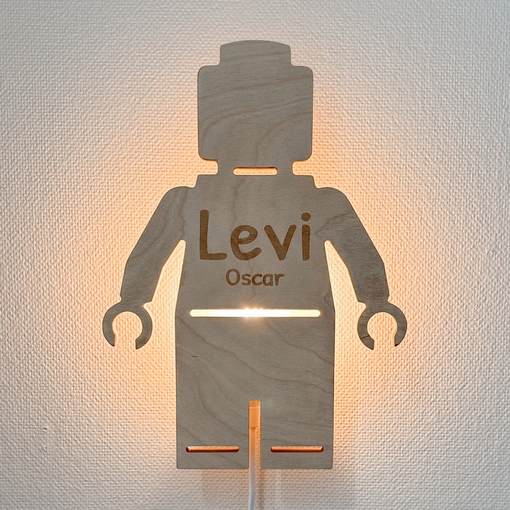 Applique murale en bois chambre d'enfant | Poupée - naturel - toddie.fr