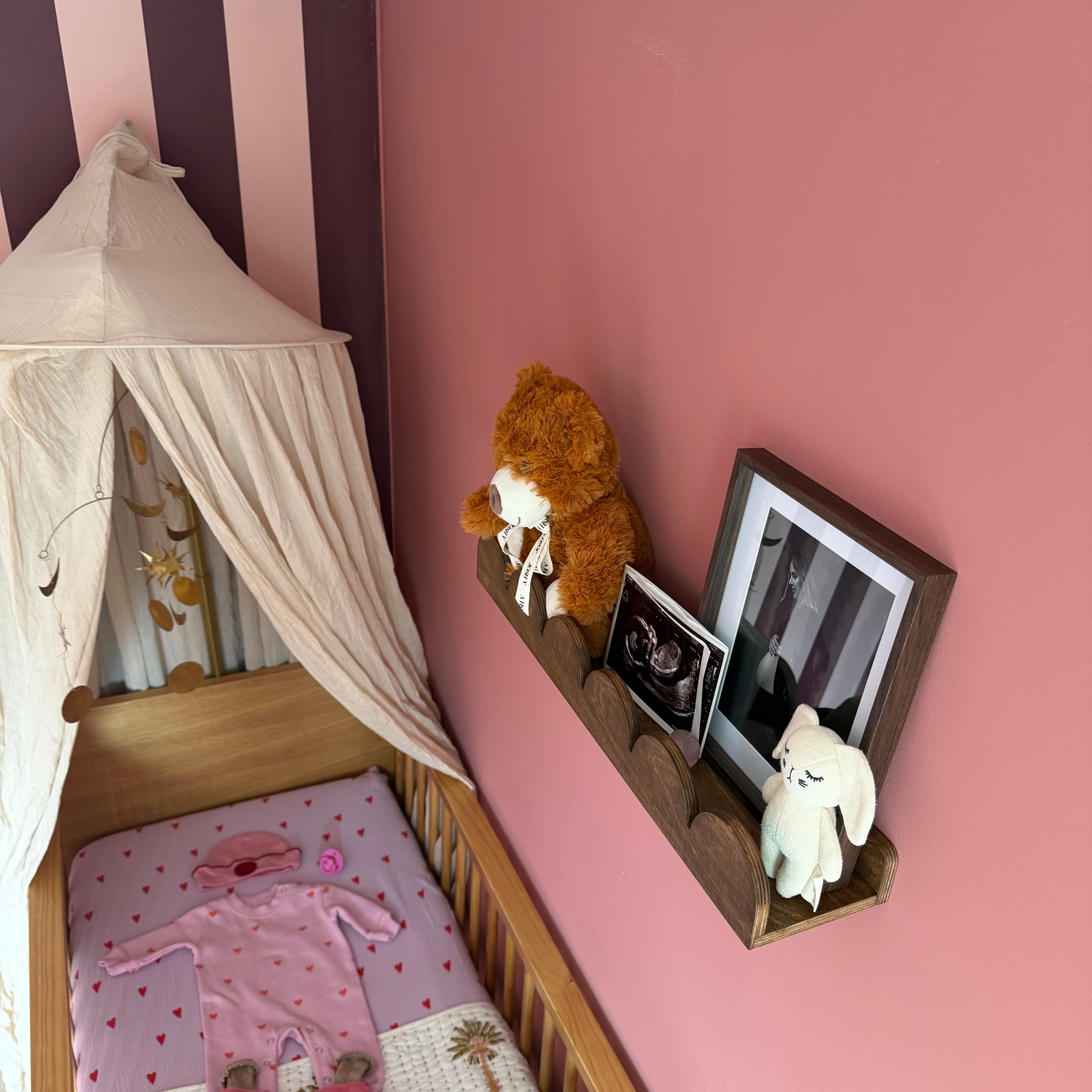 Bubble Montessori étagère à livres chambre d'enfant | 1 étagère - wengé - toddie.fr