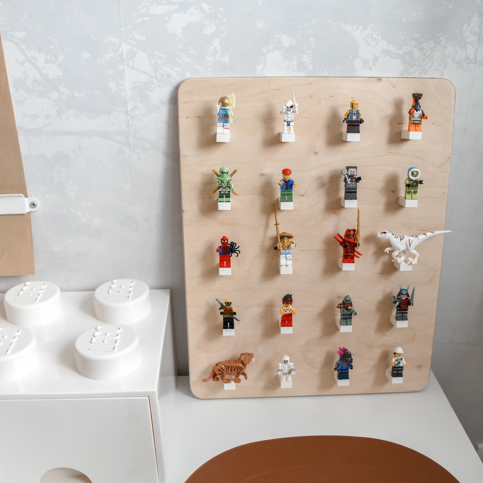 Tableau mural en bois chambre d'enfant | Tableau Lego - naturel - toddie.fr