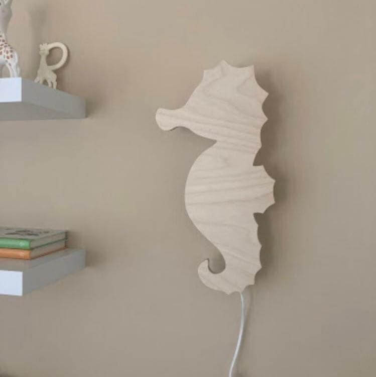 Houten wandlamp kinderkamer | Zeepaardje - toddie.nl