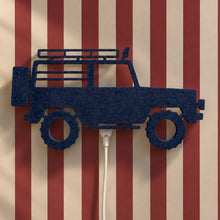 Applique murale enfant en feutre | Jeep 4x4 – bleu nuit