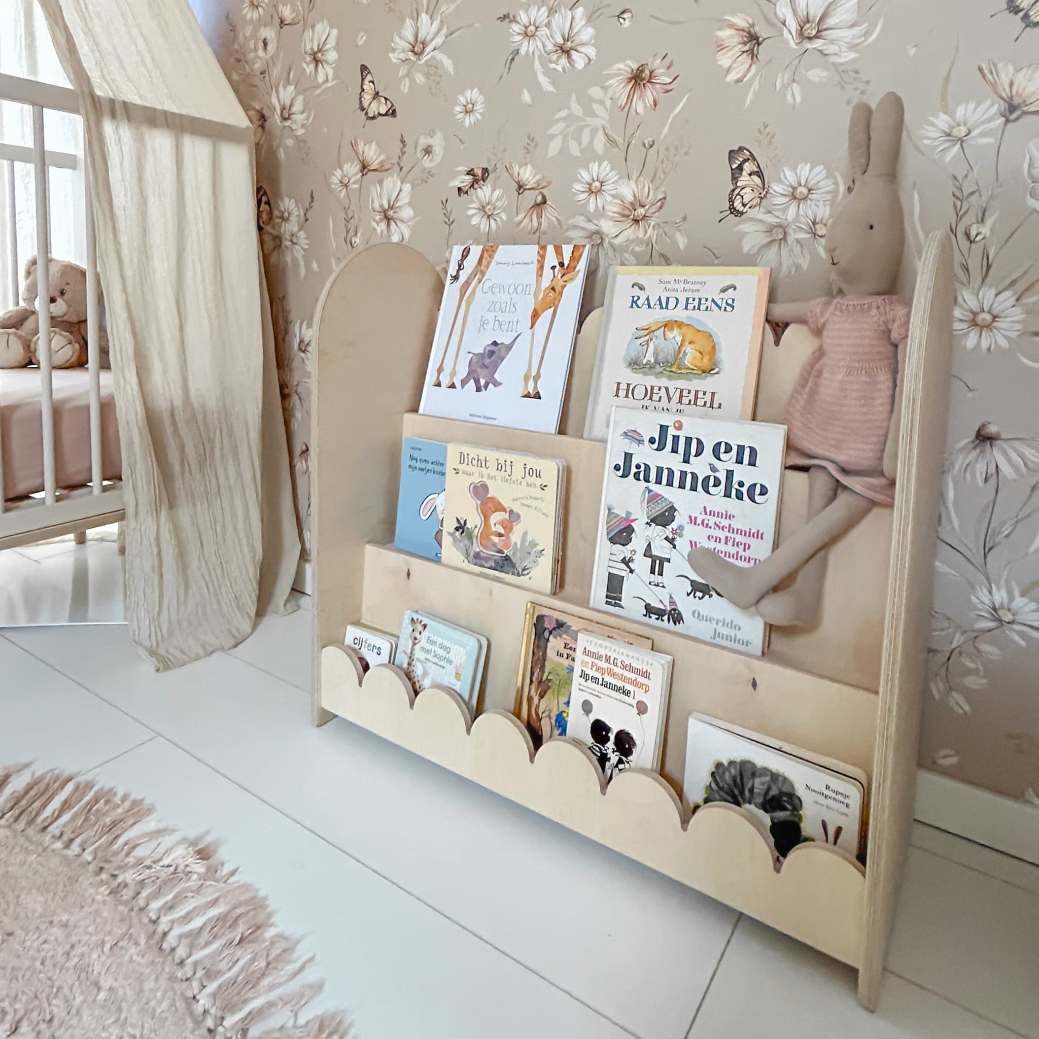 Bubble Montessori étagère à livres chambre d'enfant | 3 marches - naturel