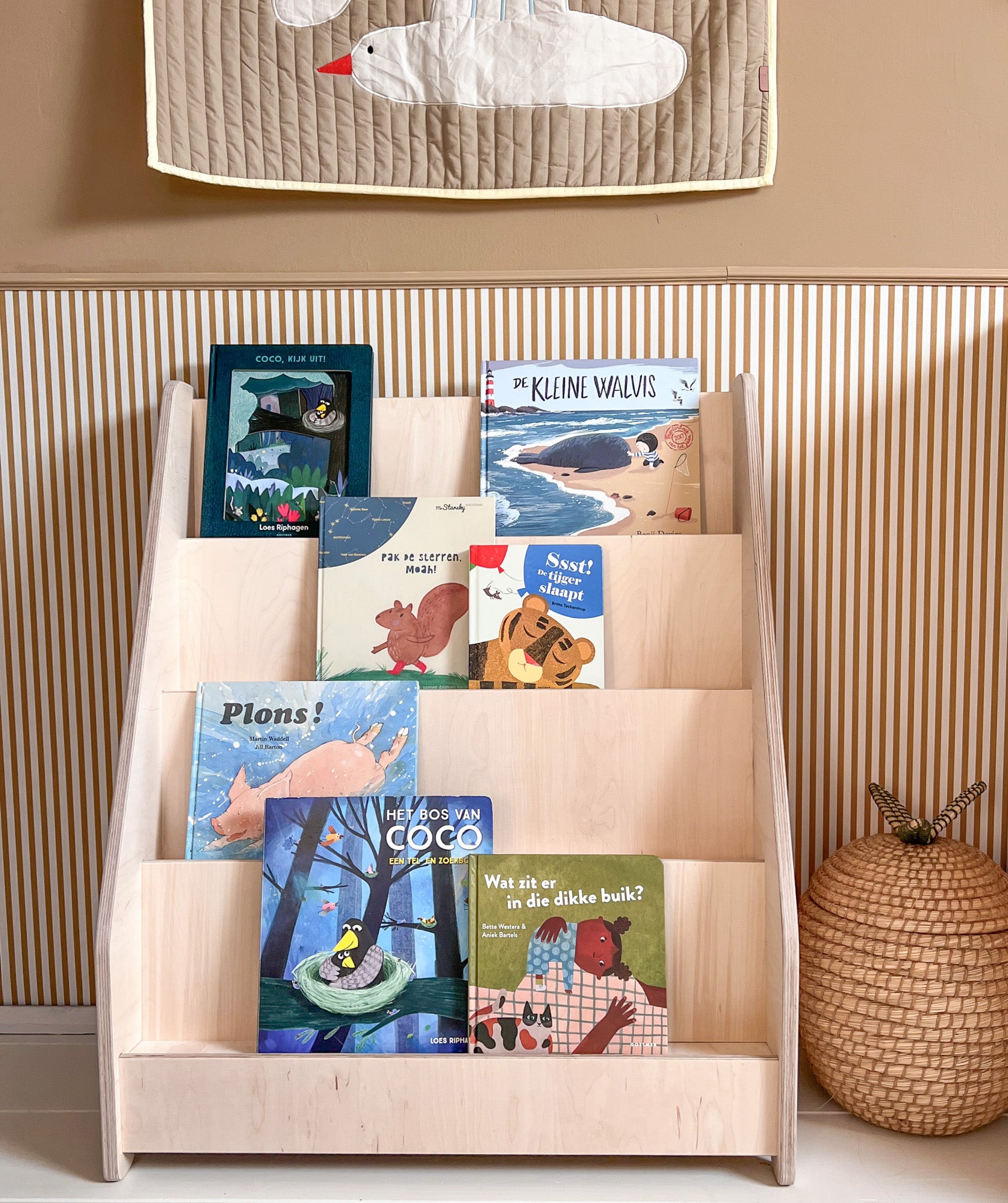 Montessori étagère à livres chambre d'enfant | 4 marches - naturel - toddie.fr